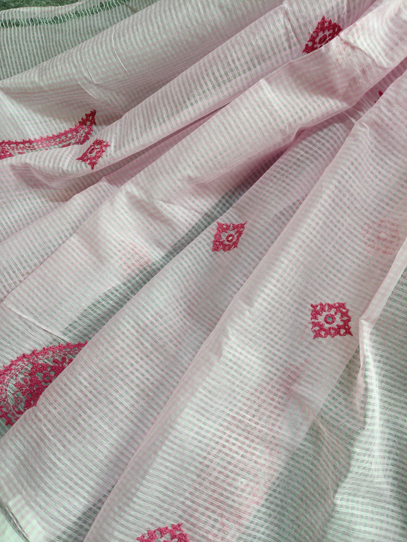 PINK KOTA PURE HANDLOOM EMBROIDERY SAREE