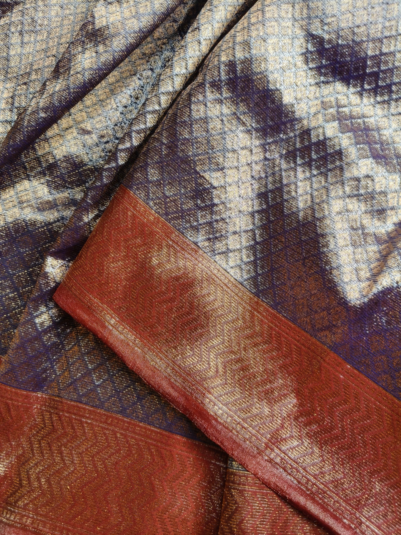 TWO TONE TISSUE PURE HANDLOOM DOUBLE TISSUE KOTA DORIYA SAREE