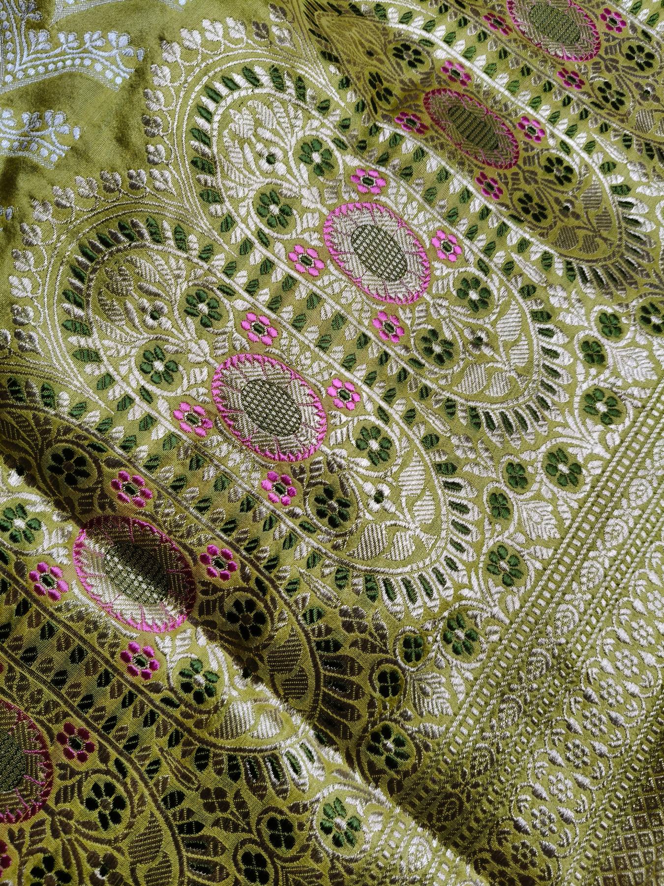 YELLOW SILK PURE HANDLOOM BANARASI SAREE