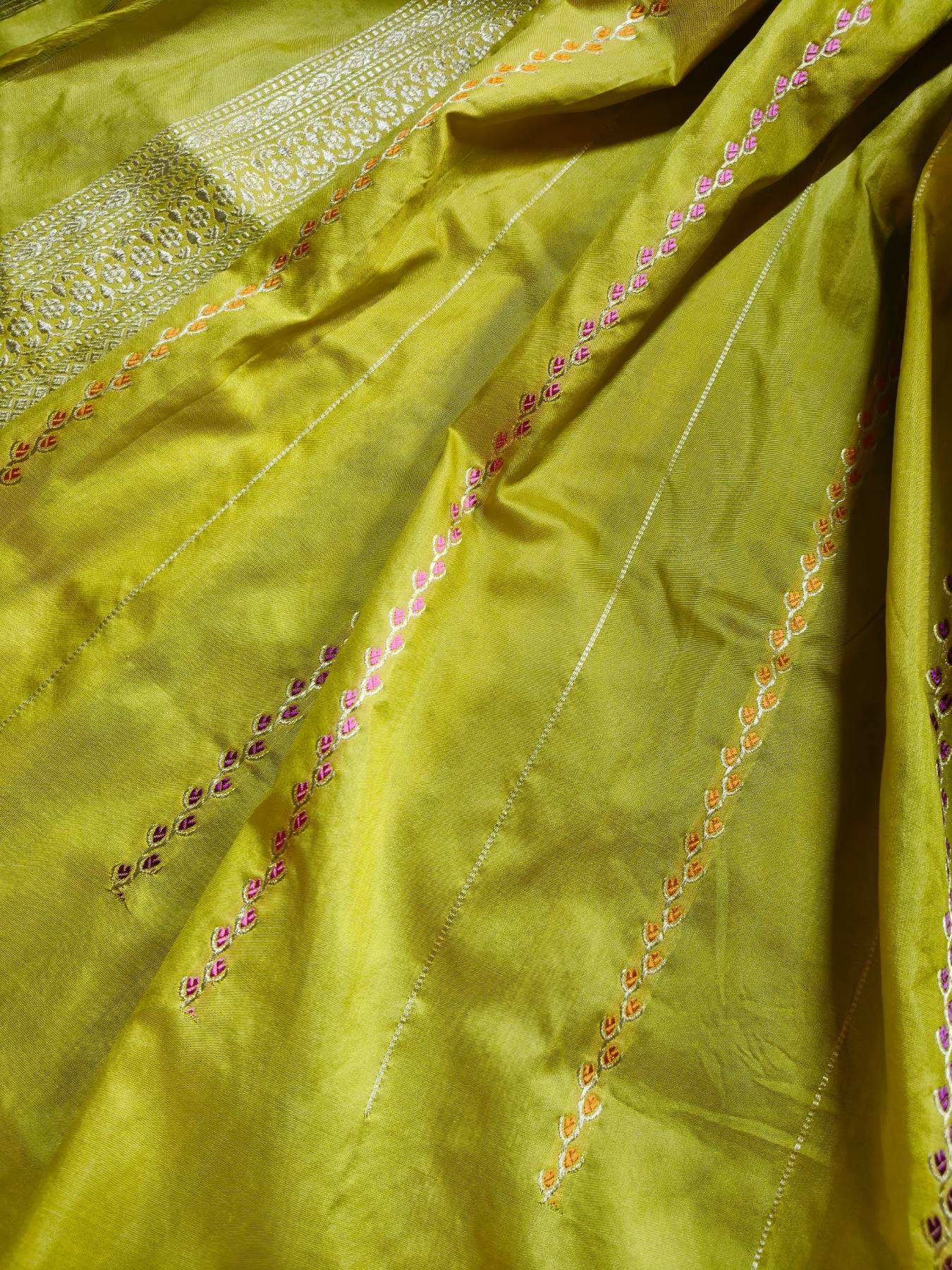 YELLOW SILK PURE HANDLOOM BANARASI SAREE