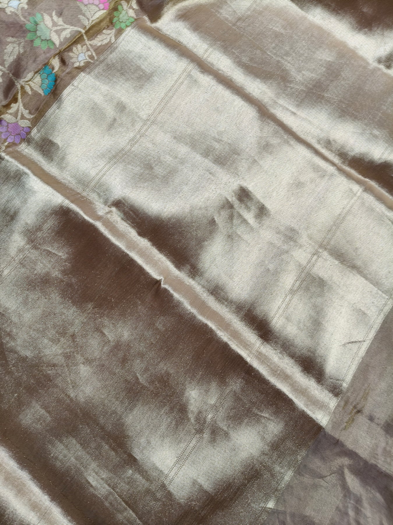 BIEGE TISSUE SILK PURE HANDLOOM BANARASI SAREE