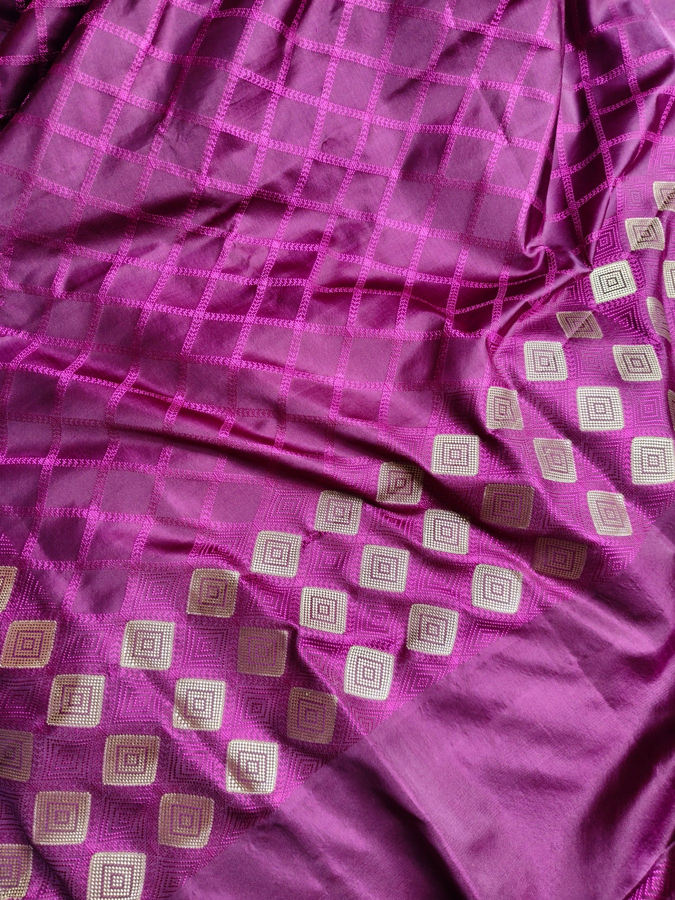 MAJENTA PINK SILK PURE HANDLOOM BANARASI SAREE