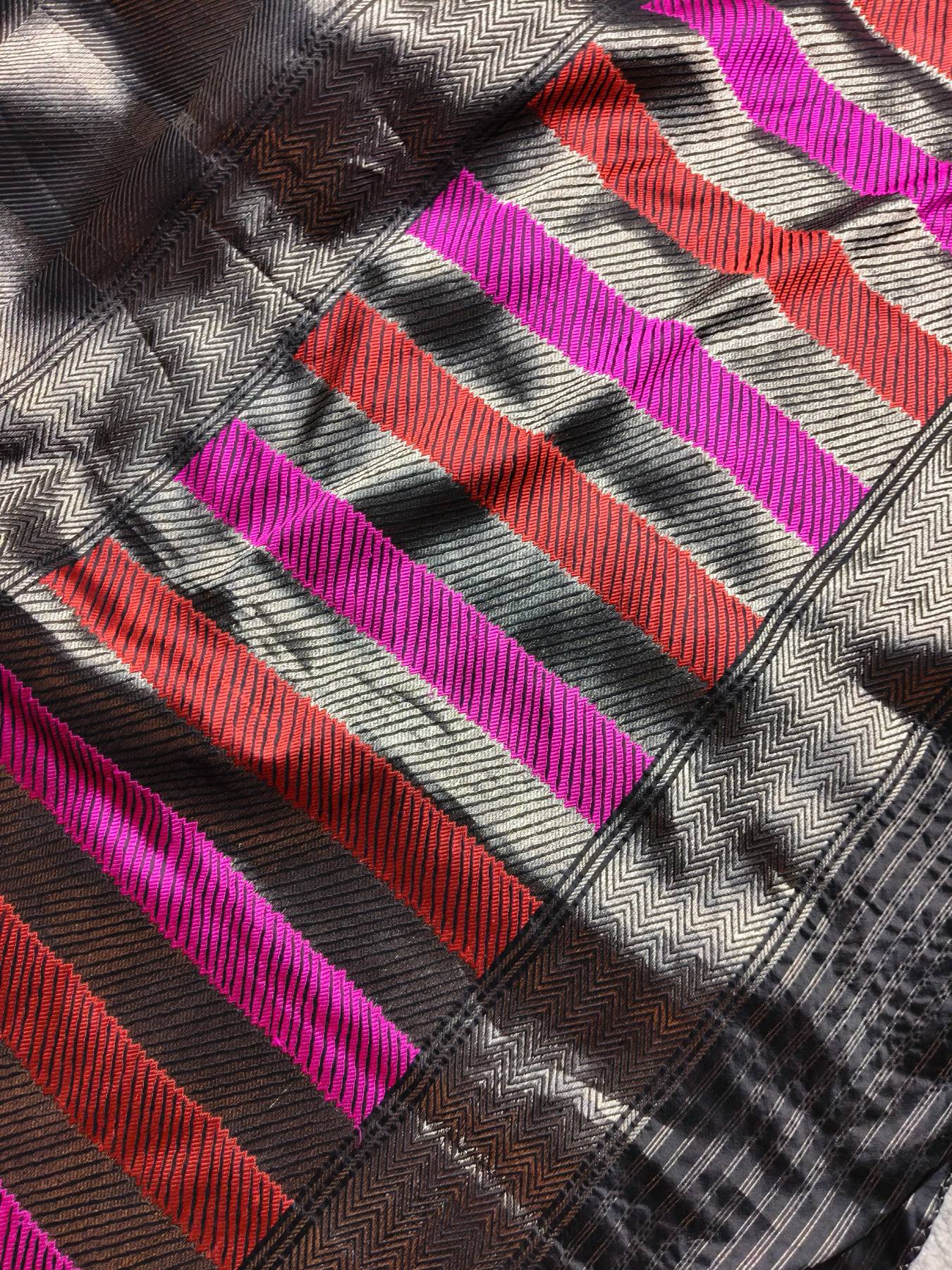 BLACK SILK PURE HANDLOOM BANARASI SAREE
