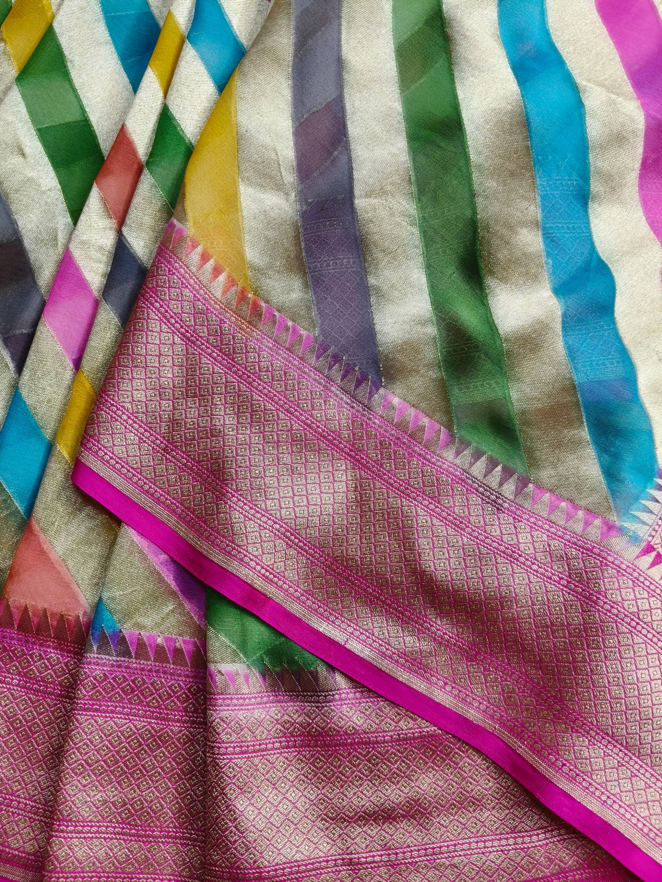 RANGCART GEORGETTE PURE HANDLOOM BANARASI SAREE