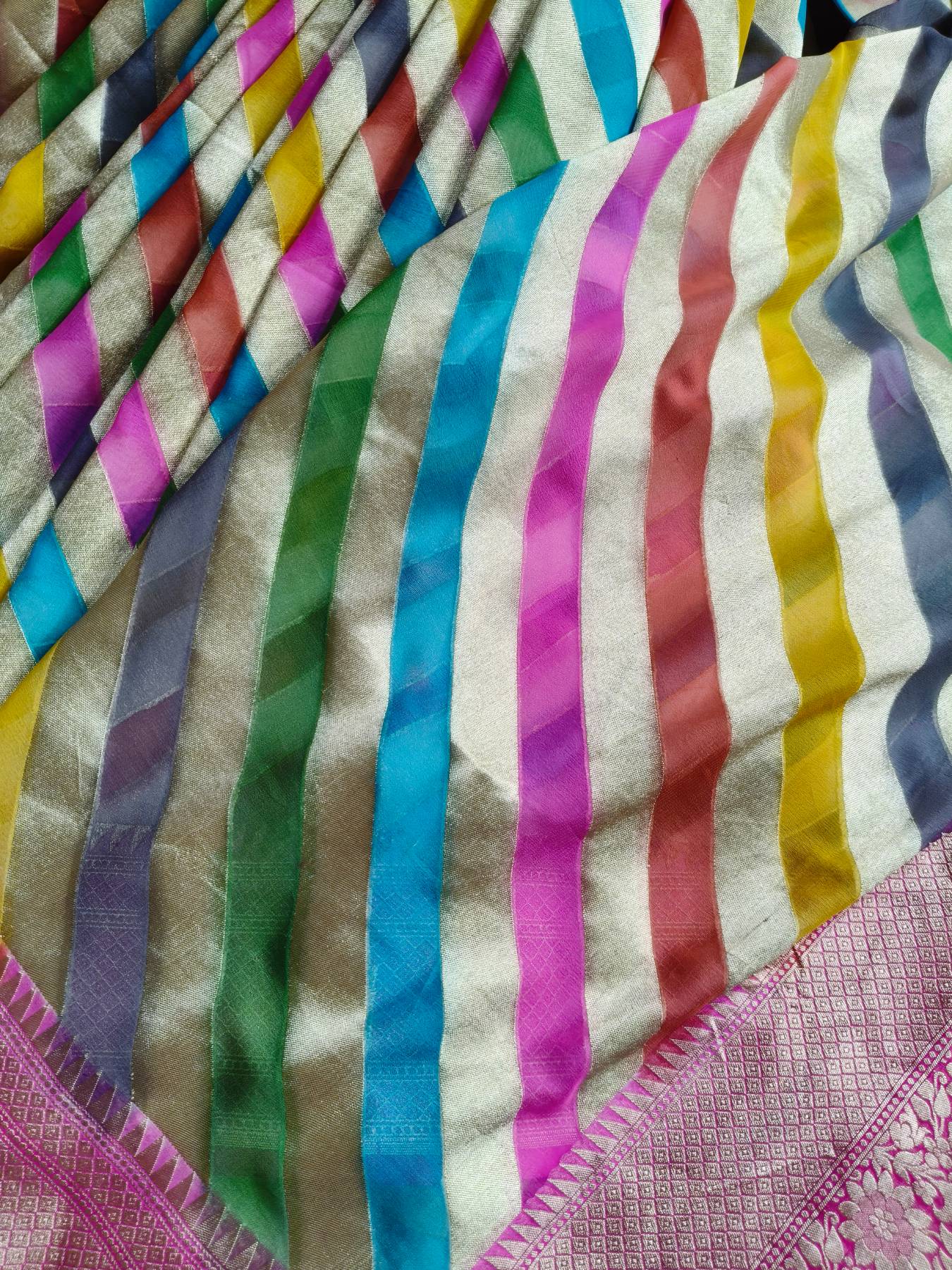 RANGCART GEORGETTE PURE HANDLOOM BANARASI SAREE