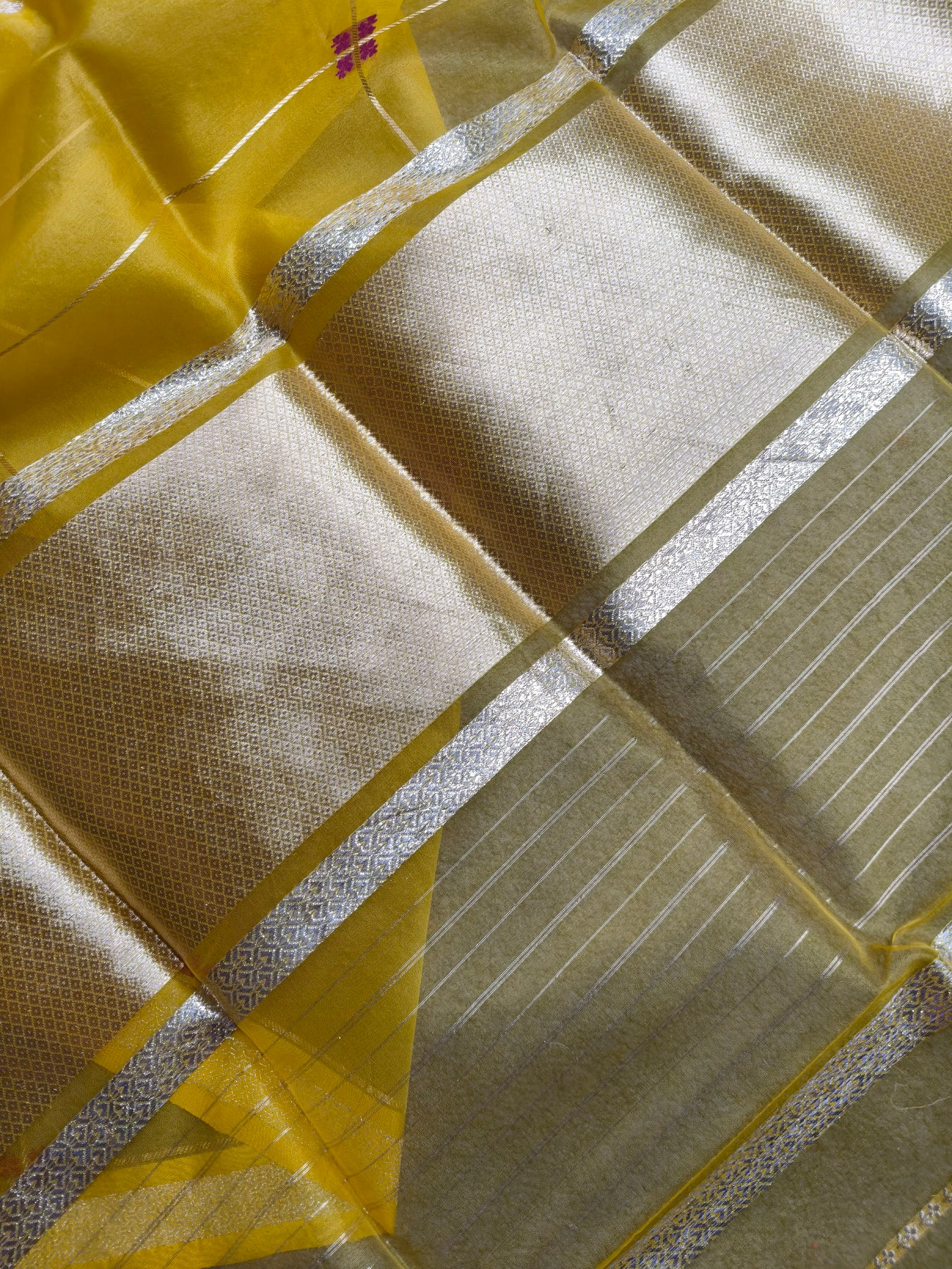 YELLOW KORA PURE HANDLOOM BANARASI SAREE