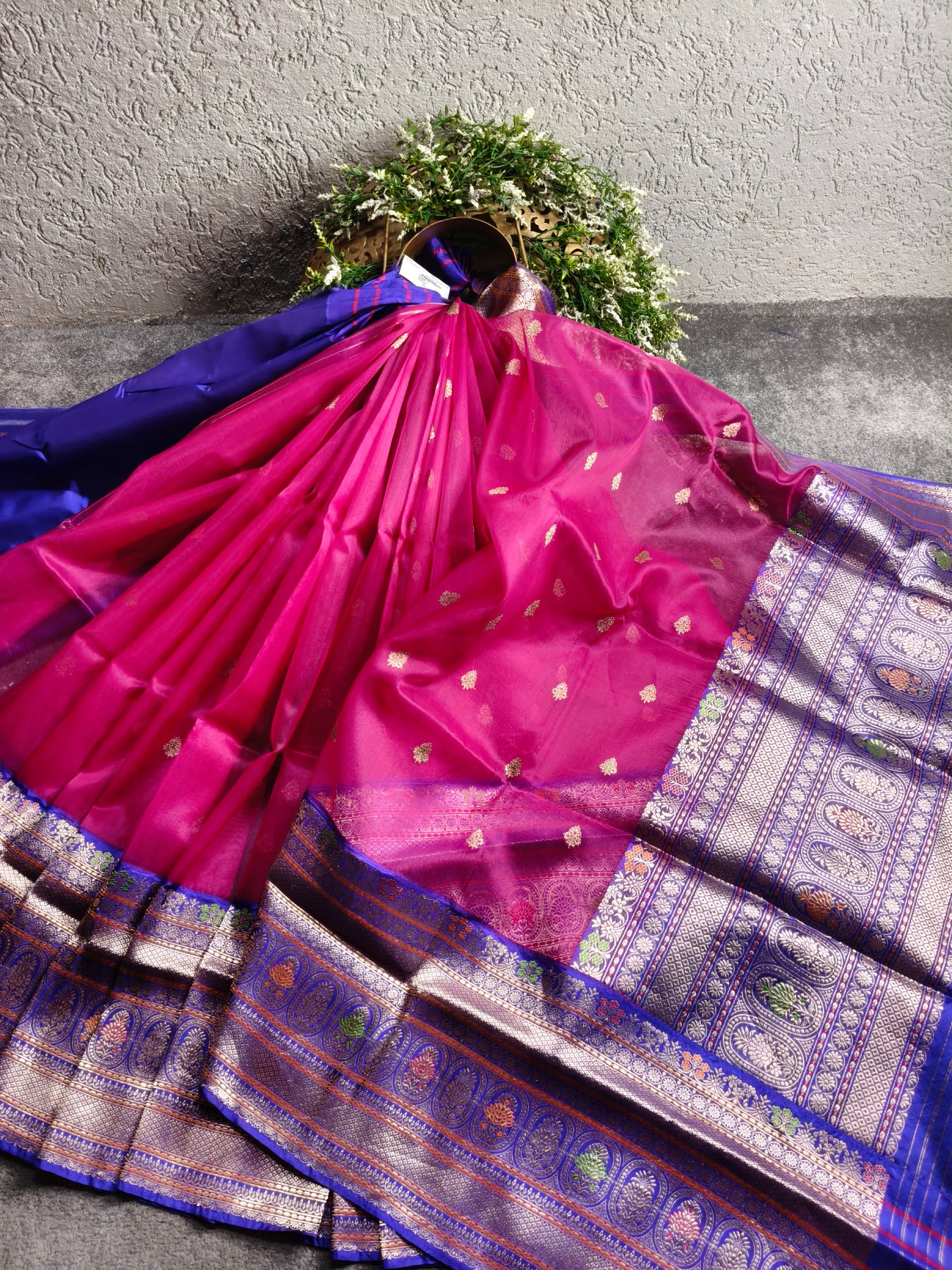 PINK KORA PURE HANDLOOM BANARASI SAREE