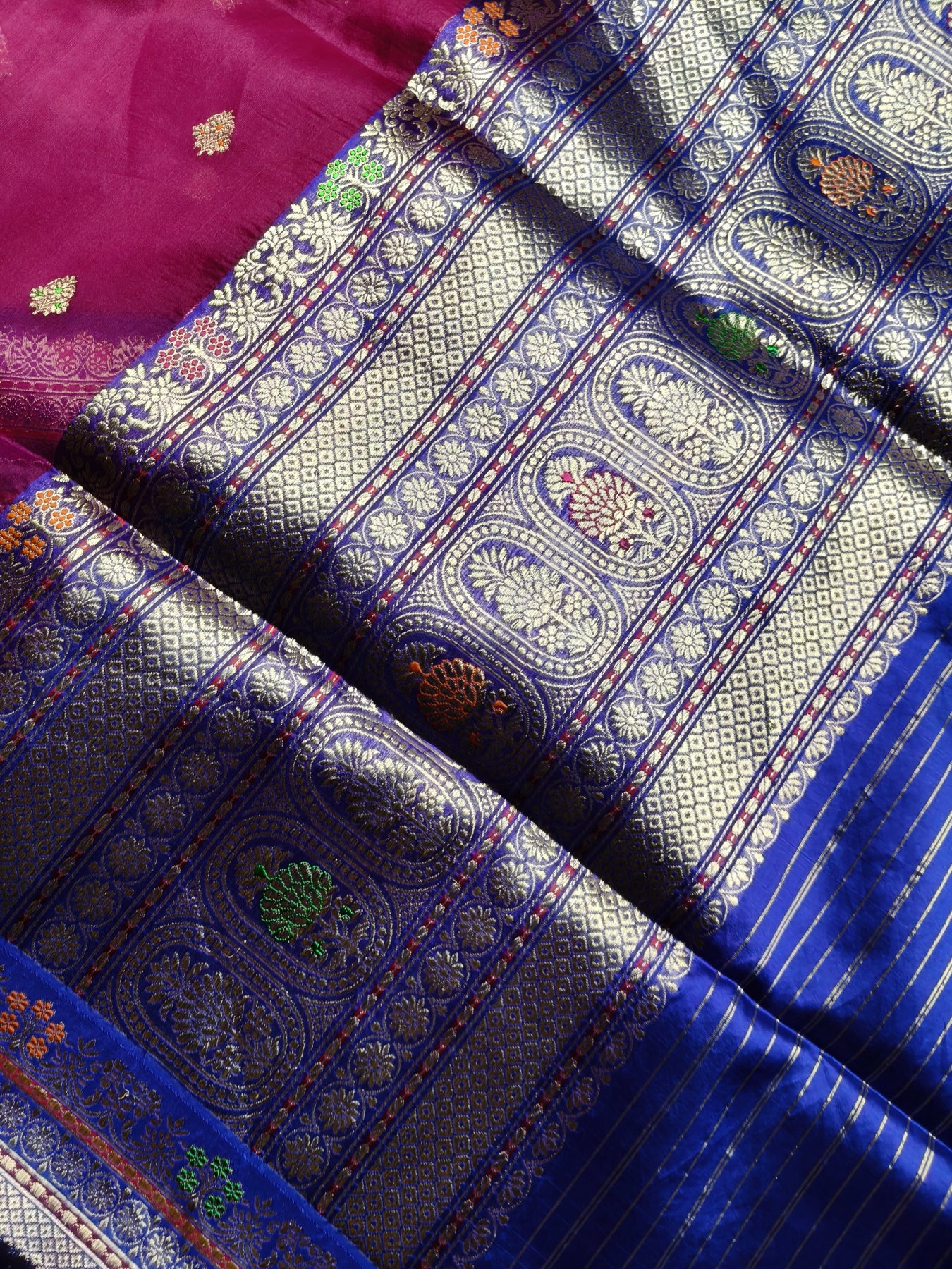 PINK KORA PURE HANDLOOM BANARASI SAREE