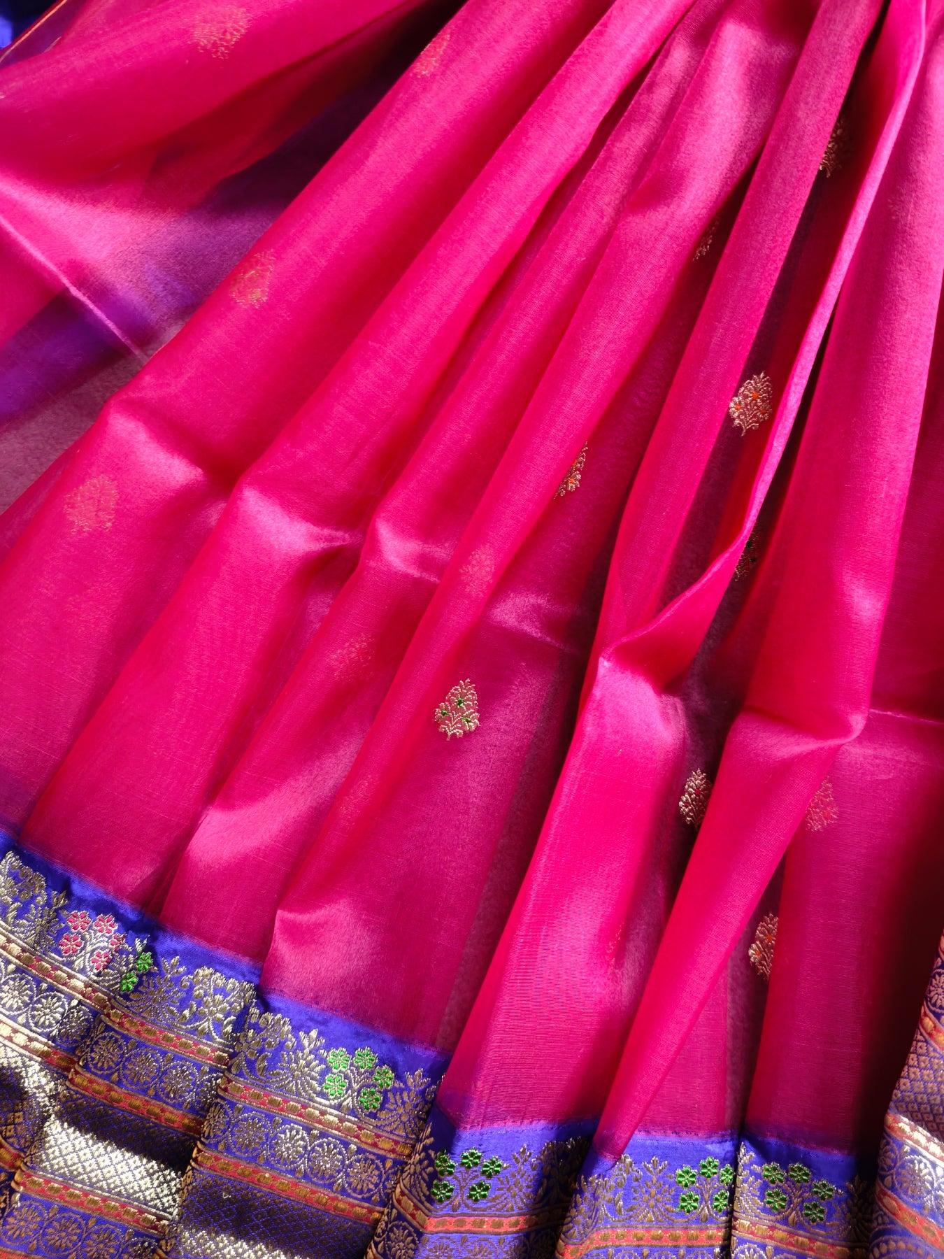 PINK KORA PURE HANDLOOM BANARASI SAREE