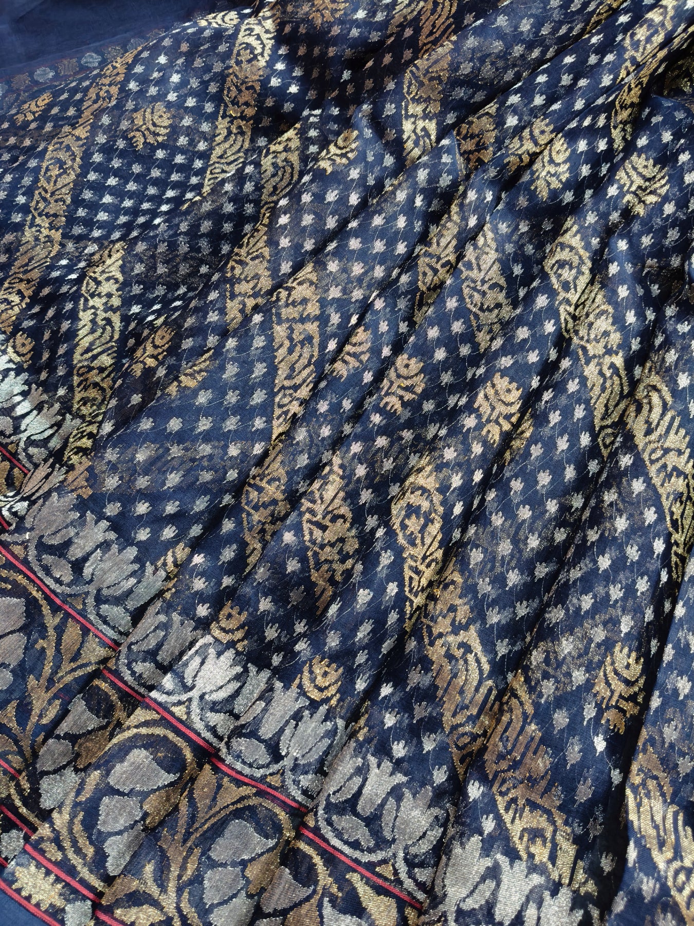 NILAMBARI COTTON REAL JARI PURE HANDLOOM BANARASI SAREE