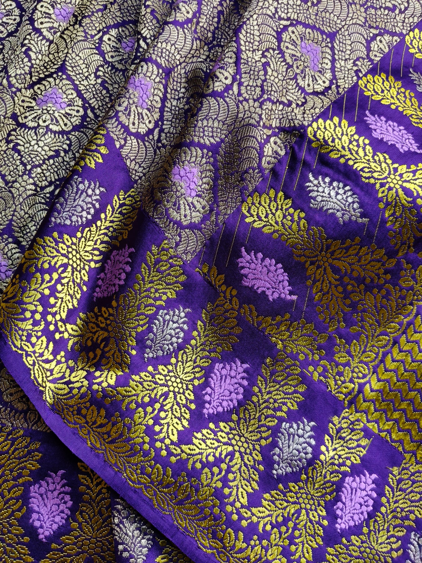 PURPLE TANCHOI PURE HANDLOOM BANARASI SAREE