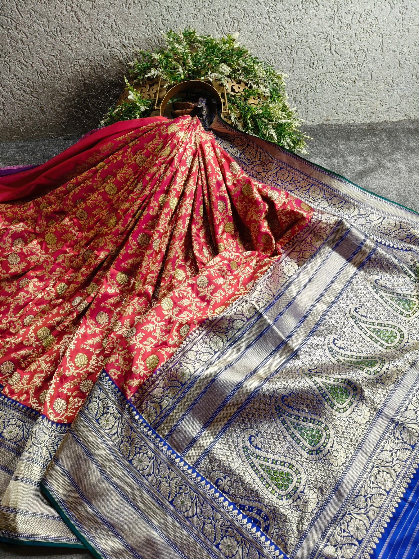 RED SILK PURE HANDLOOM BANARASI SAREE