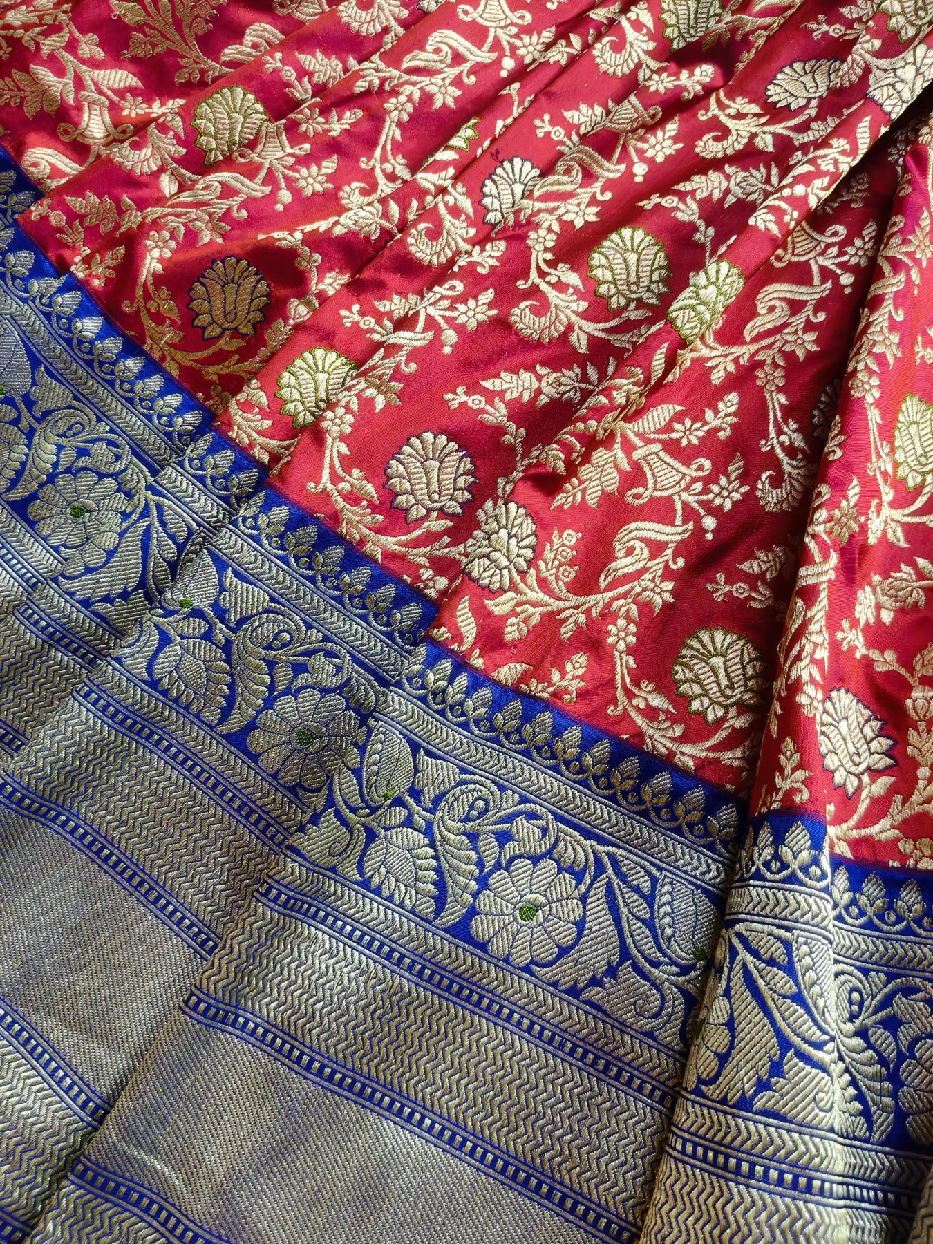 RED SILK PURE HANDLOOM BANARASI SAREE