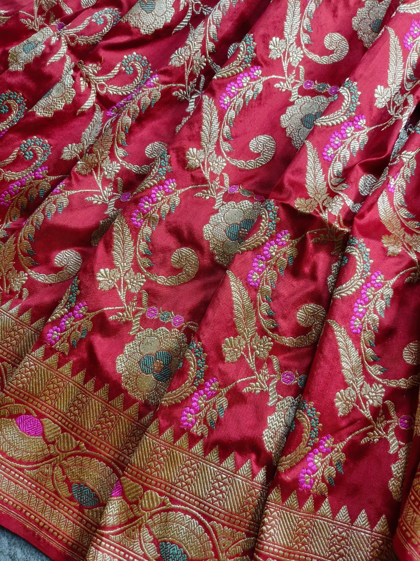 RED SILK PURE HANDLOOM BANARASI SAREE