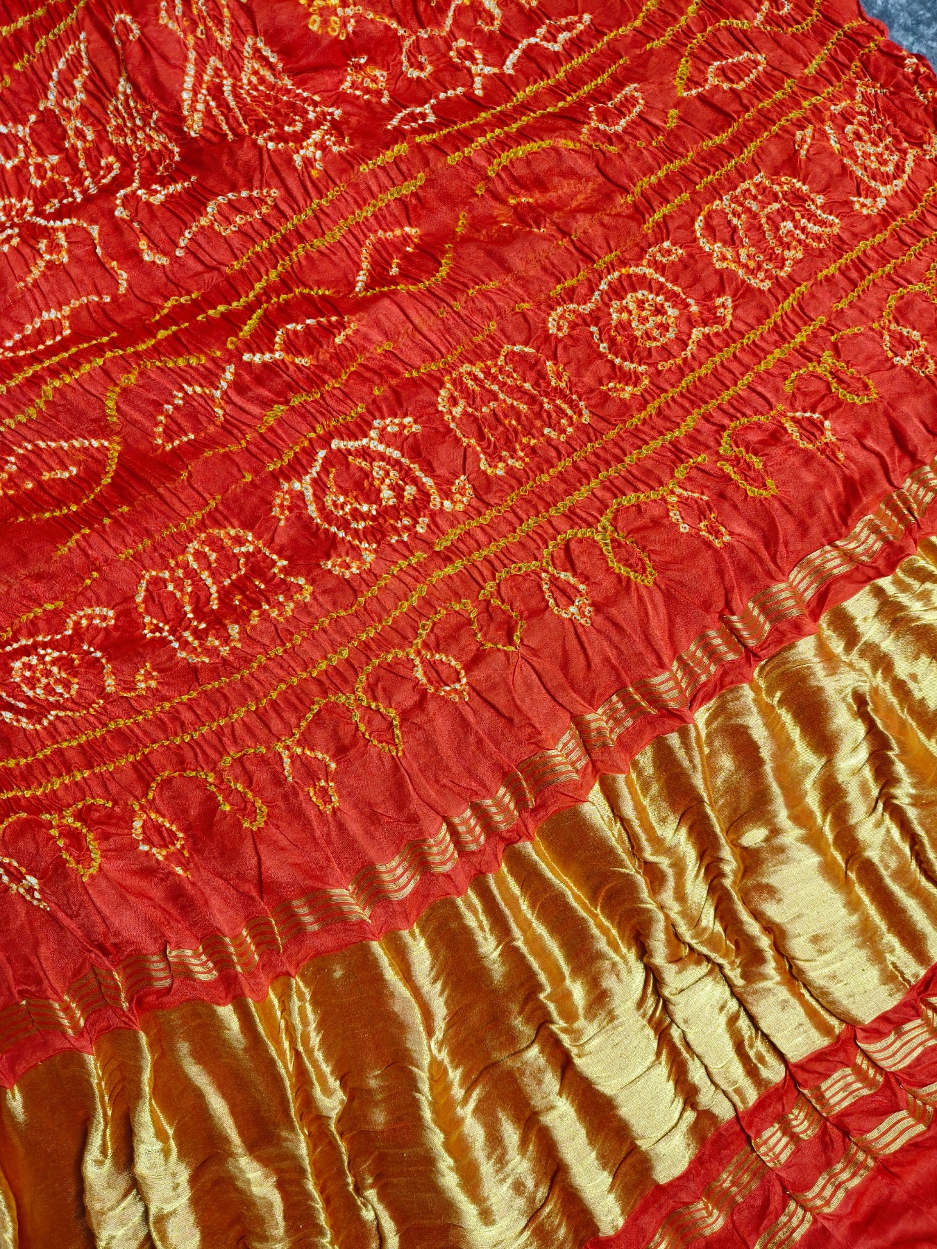 PINK GAJJI SILK PURE HANDLOOM BANDHEJ SAREE