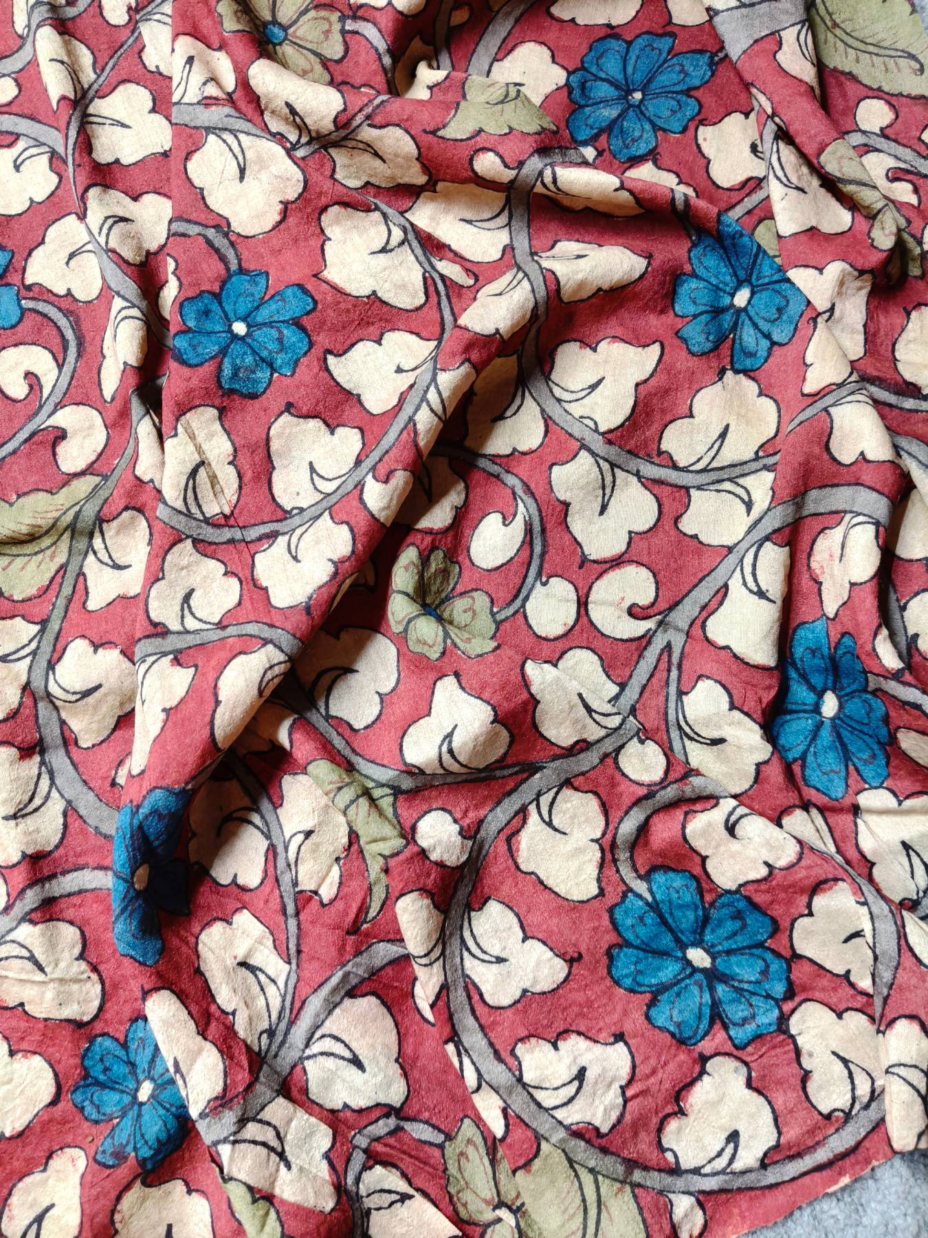 BROWN TUSSAR PURE HANDLOOM BANDHEJ SAREE