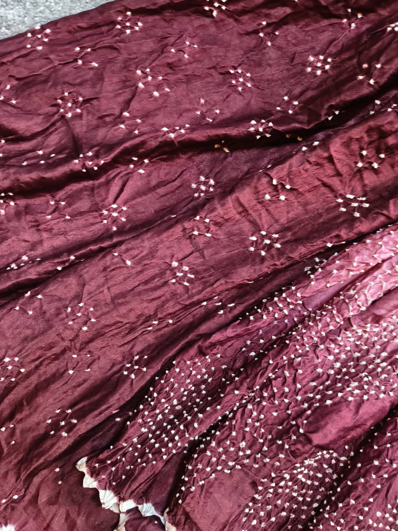 CREPE PINK TUSSAR PURE HANDLOOM BANDHEJ SAREE