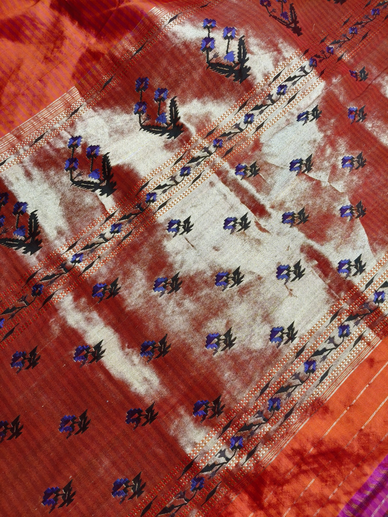 ORANGE SILK PURE HANDLOOM PAITHANI SAREE