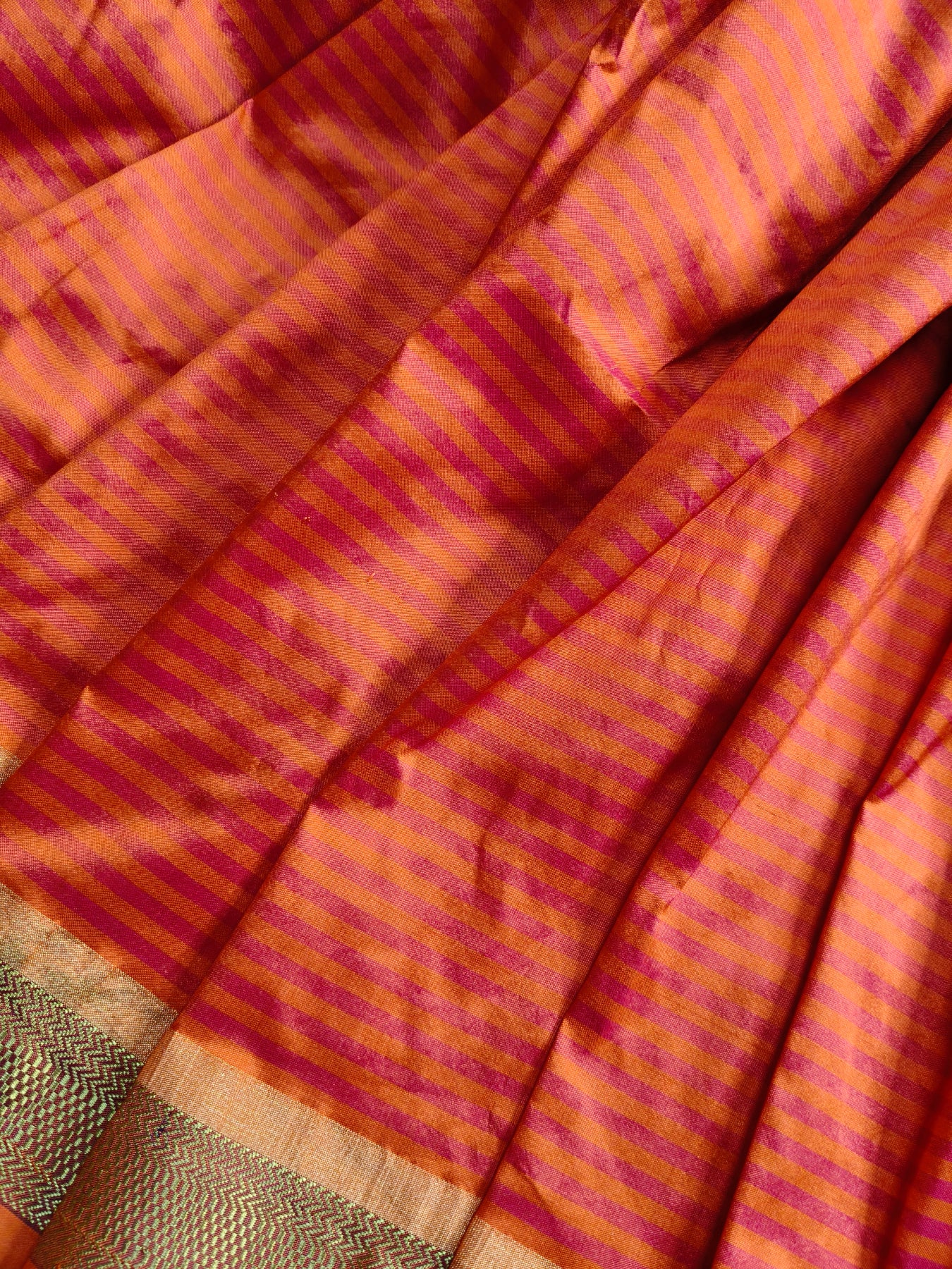 ORANGE SILK PURE HANDLOOM PAITHANI SAREE