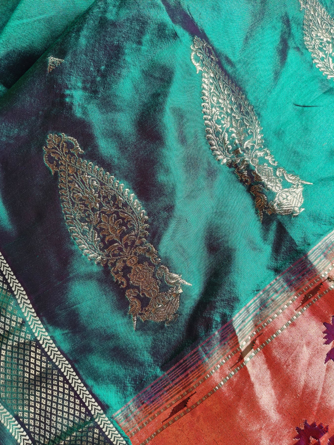 RAMA GREEN SILK PURE HANDLOOM PAITHANI SAREE