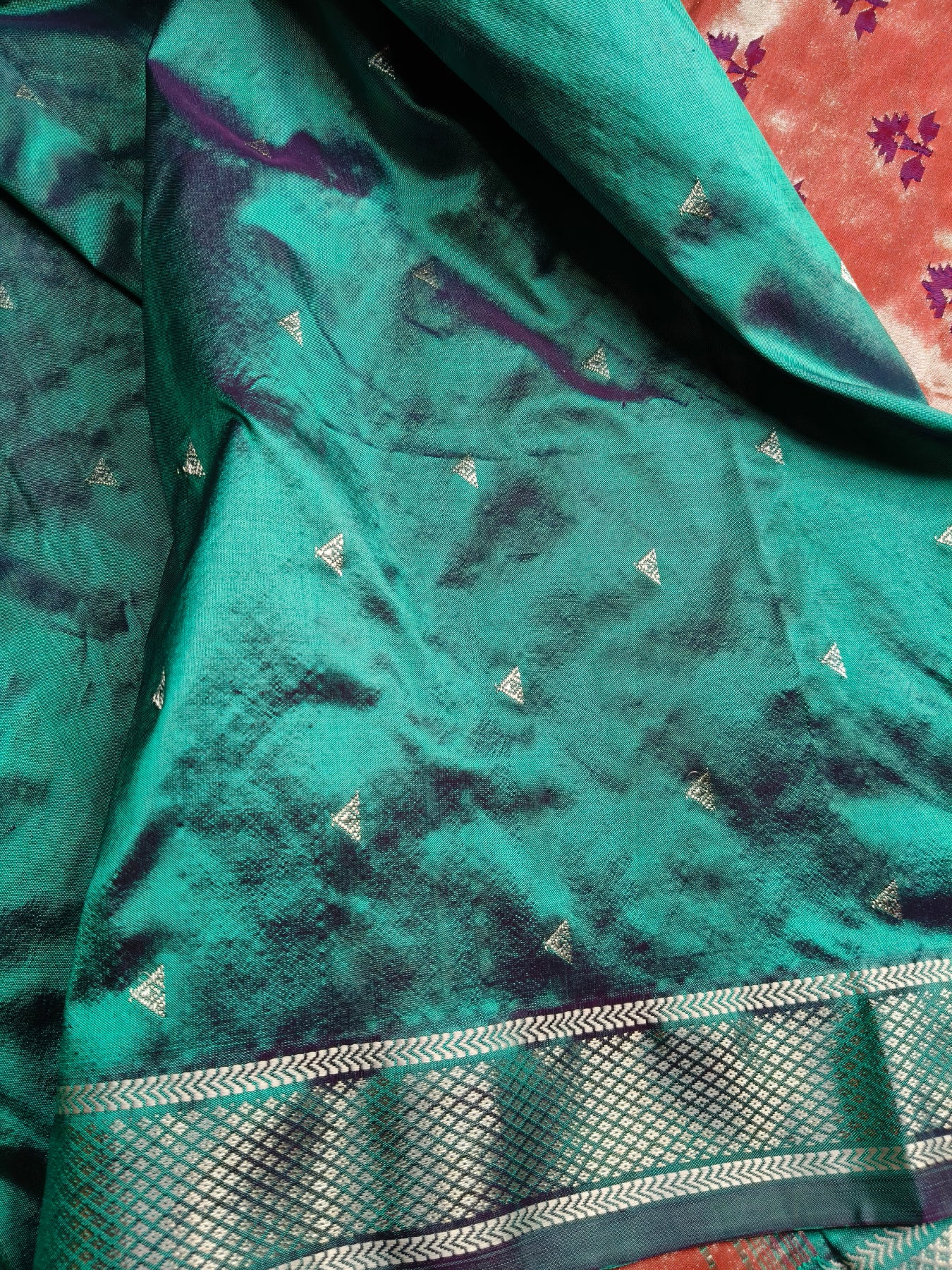 RAMA GREEN SILK PURE HANDLOOM PAITHANI SAREE