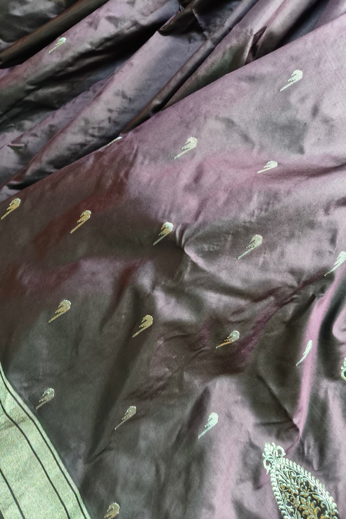 DARK WINE SILK PURE HANDLOOM PAITHANI SAREE
