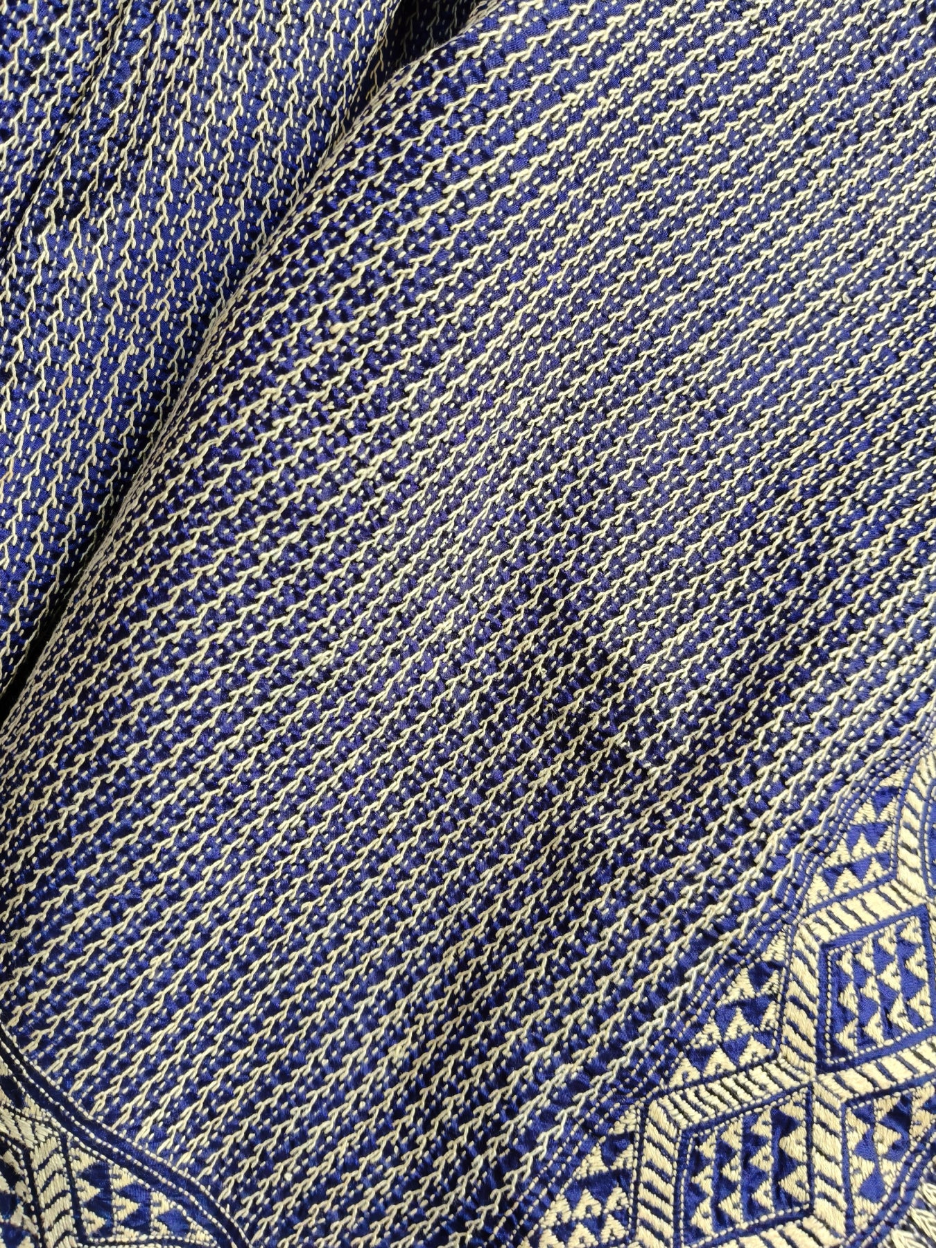 PURPLE SILK PURE HANDLOOM KANTHA SAREE