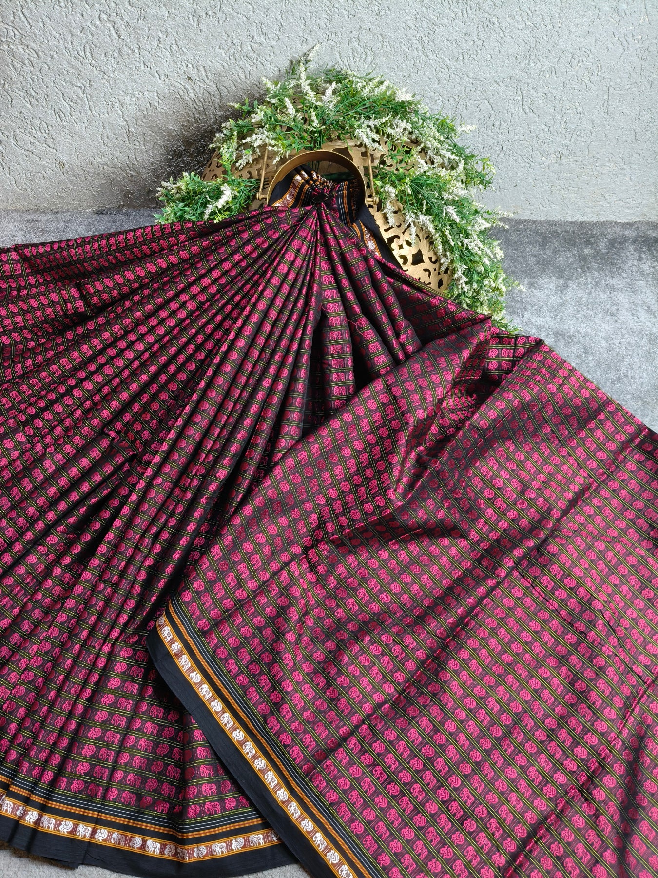 PINK MULBERRY SILK PURE HANDLOOM KHUN SAREE