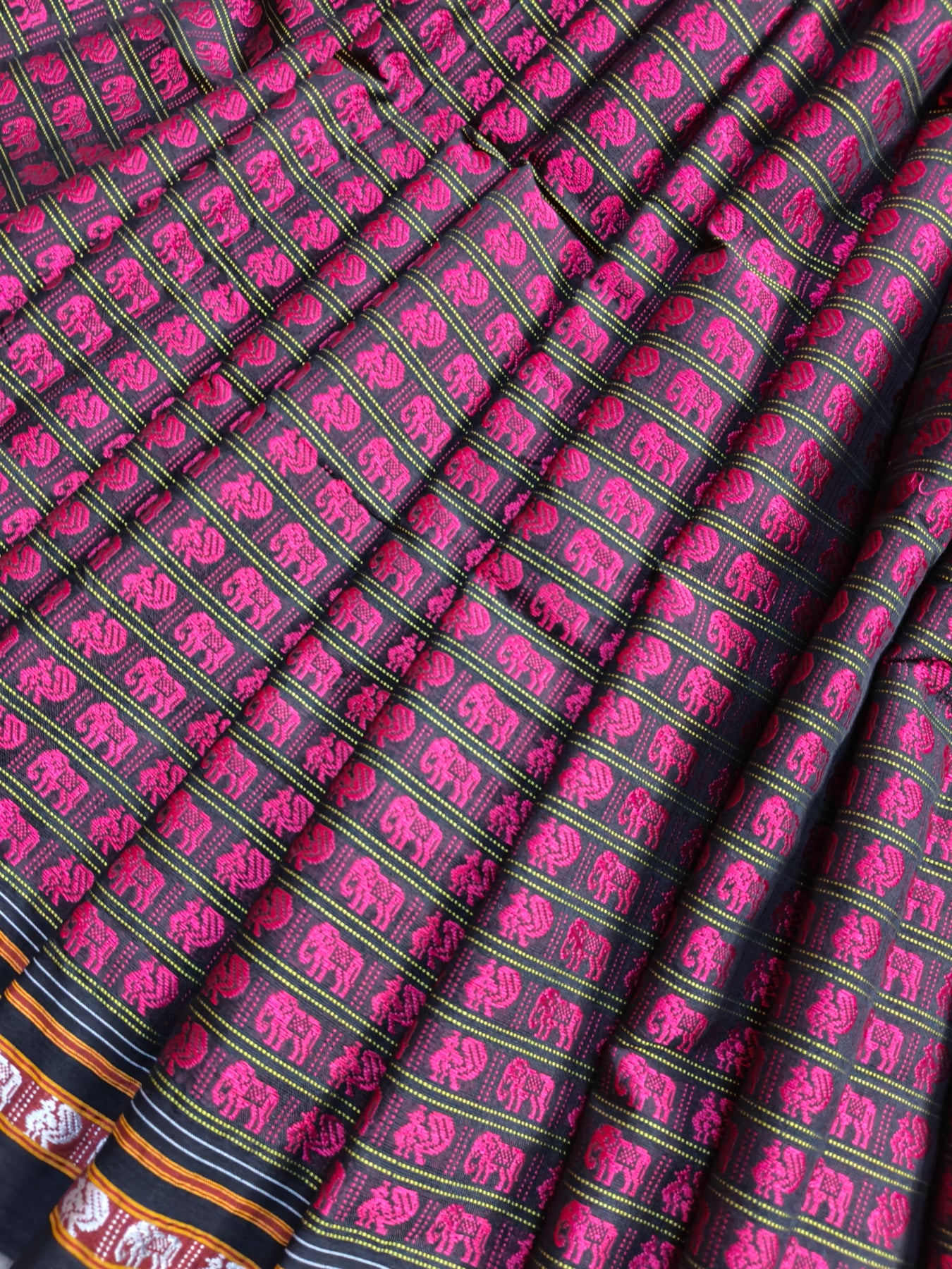 PINK MULBERRY SILK PURE HANDLOOM KHUN SAREE