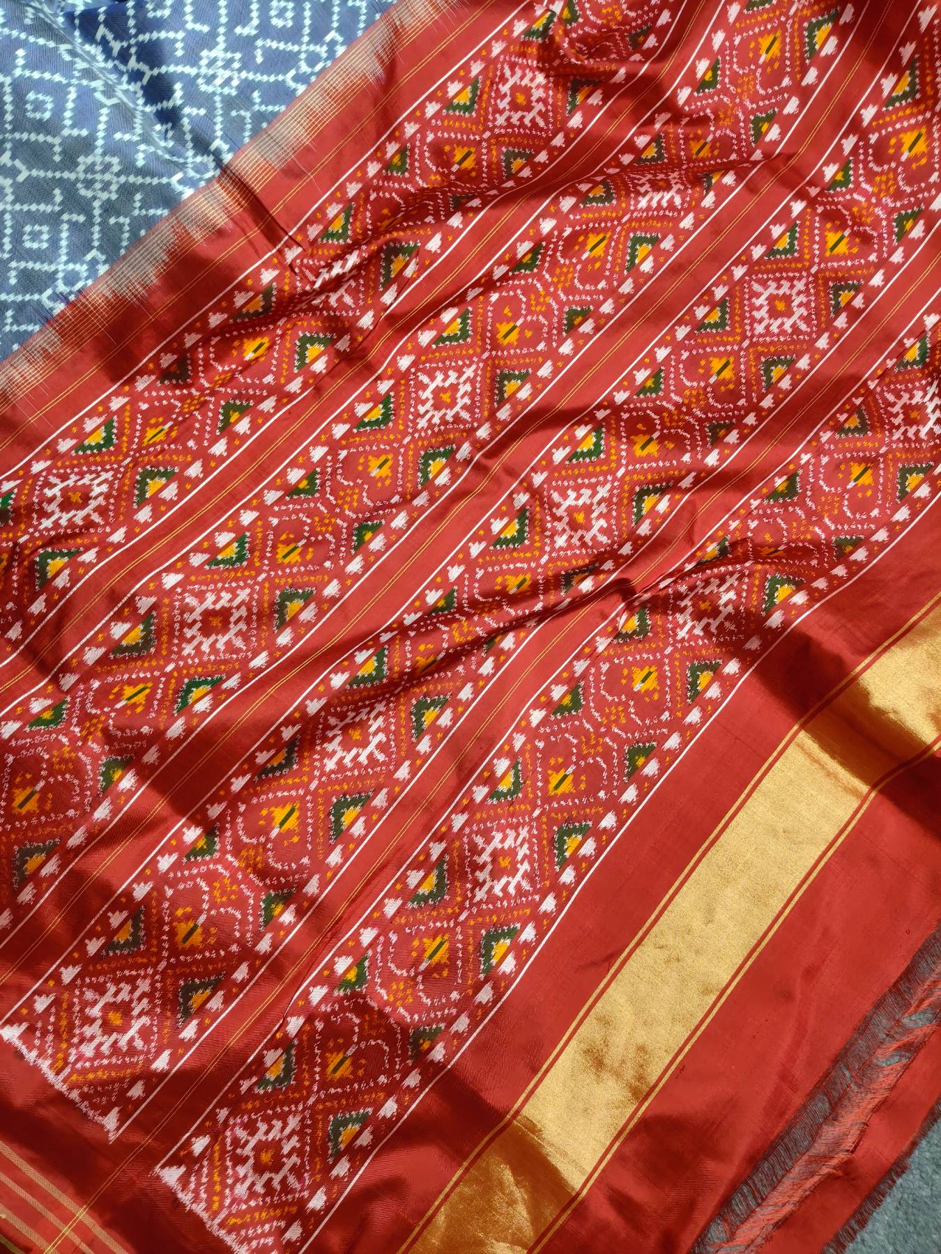 LAVENDER SILK PURE HANDLOOM IKKAT SAREE