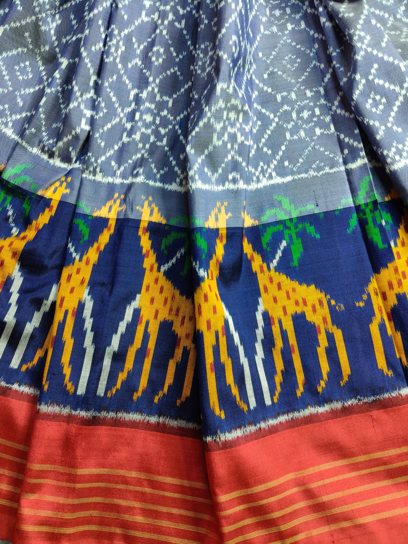 LAVENDER SILK PURE HANDLOOM IKKAT SAREE
