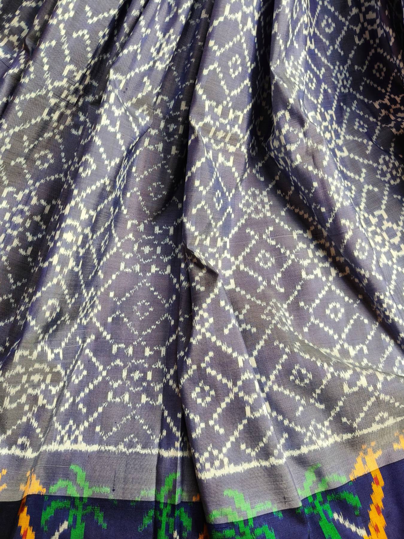 LAVENDER SILK PURE HANDLOOM IKKAT SAREE