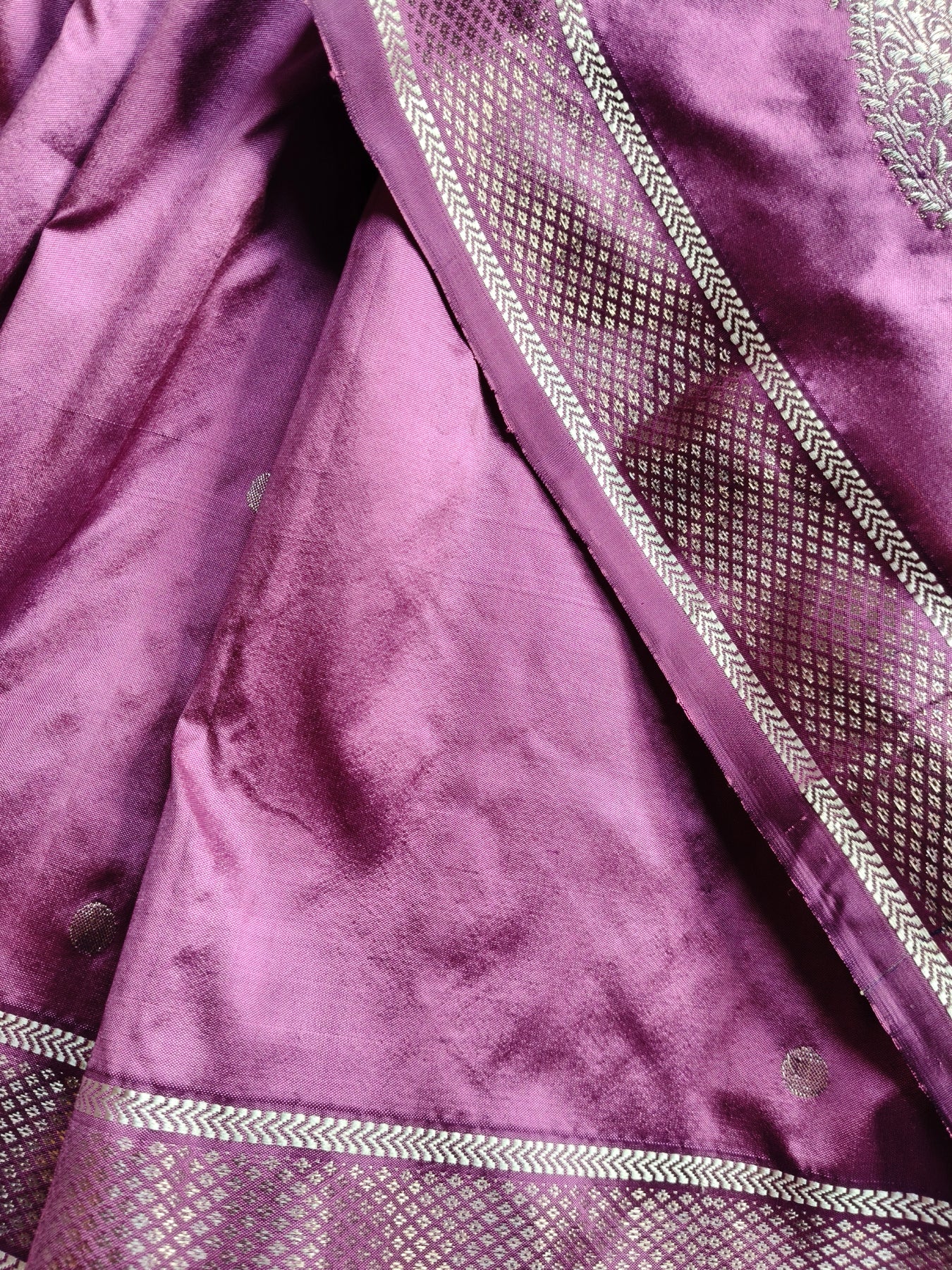 PLUM SILK PURE HANDLOOM PAITHANI SAREE
