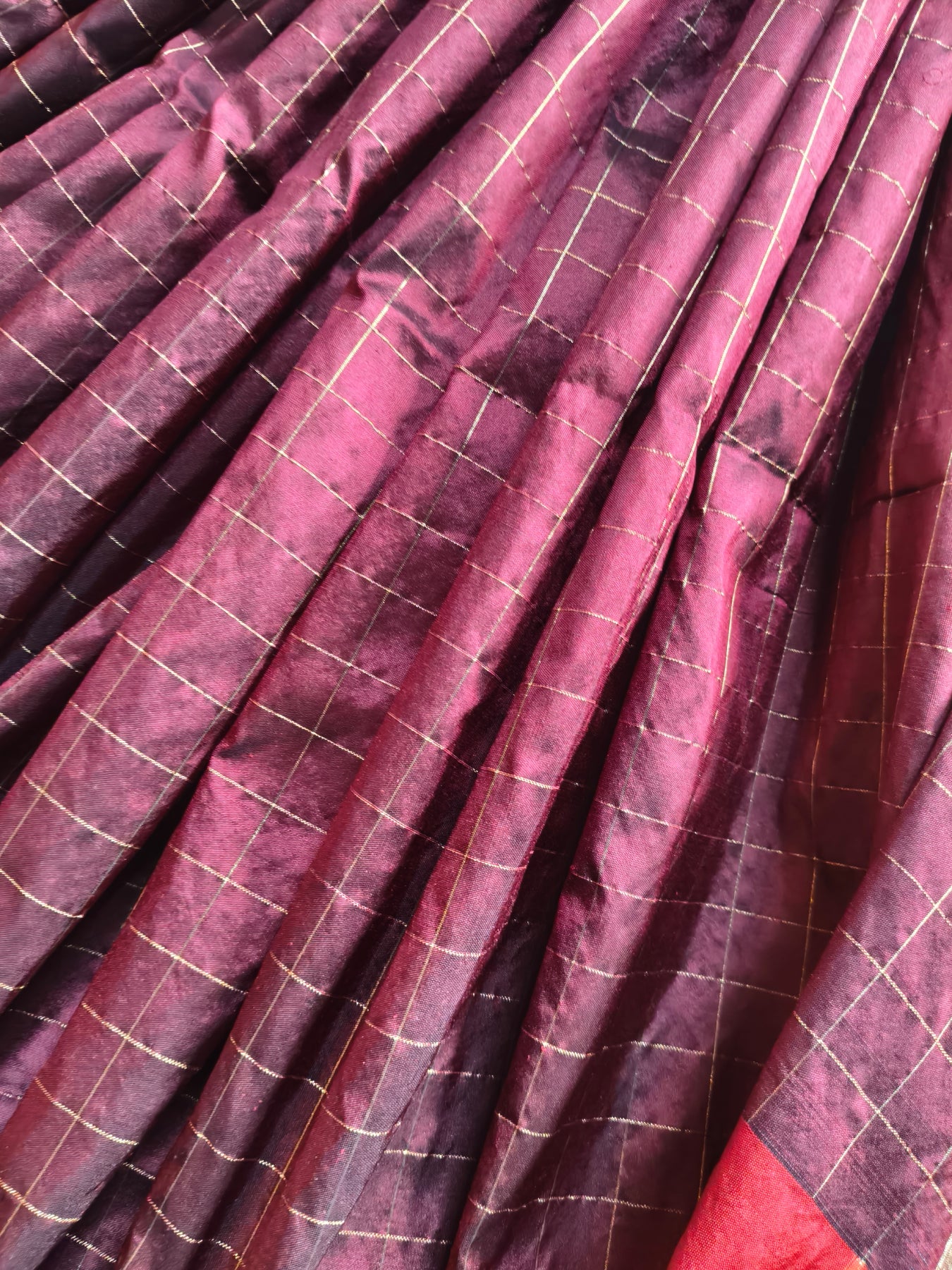 WINE SILK PURE HANDLOOM PAITHANI SAREE