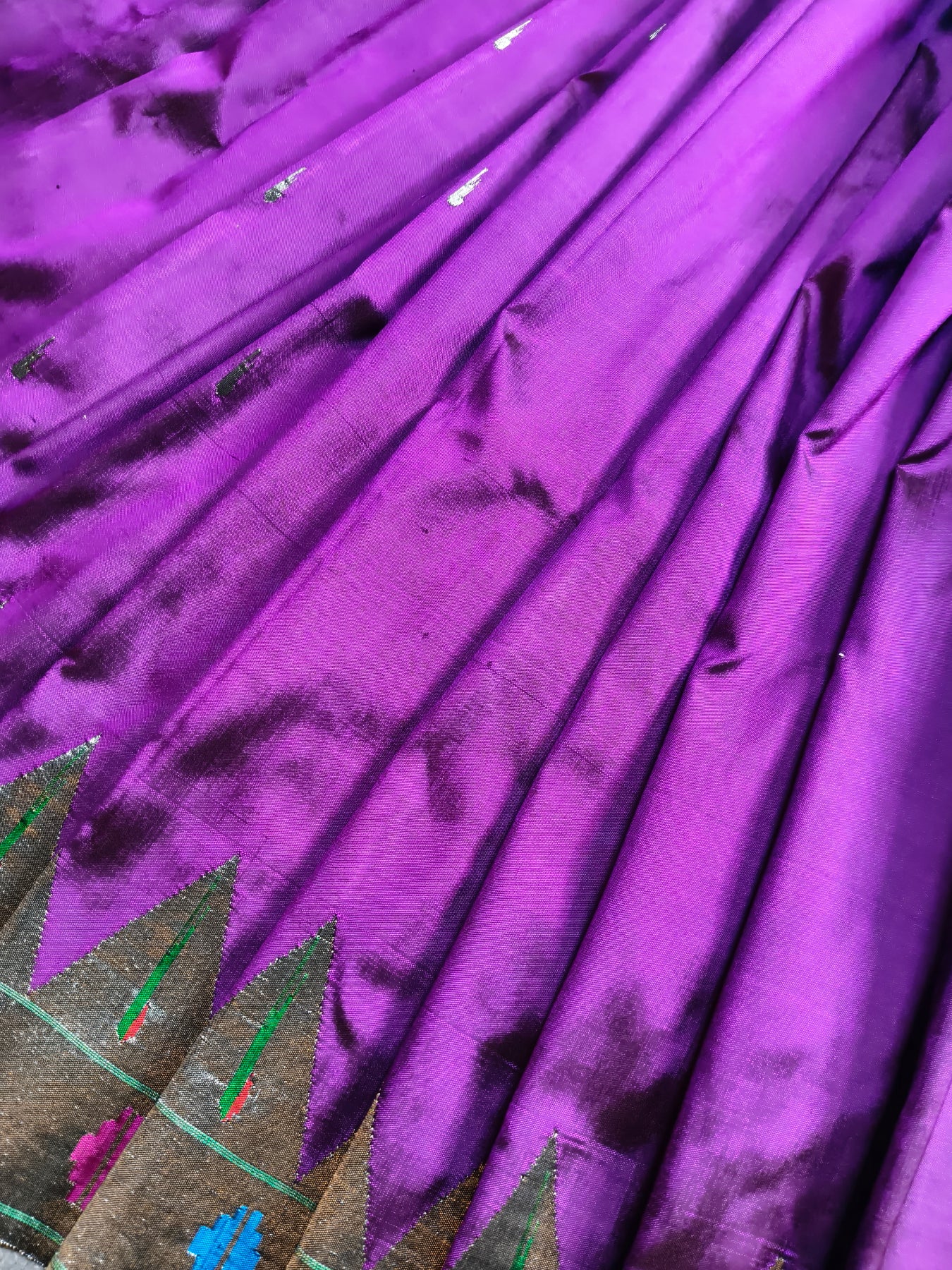 PURPLE SILK PURE HANDLOOM PAITHANI SAREE