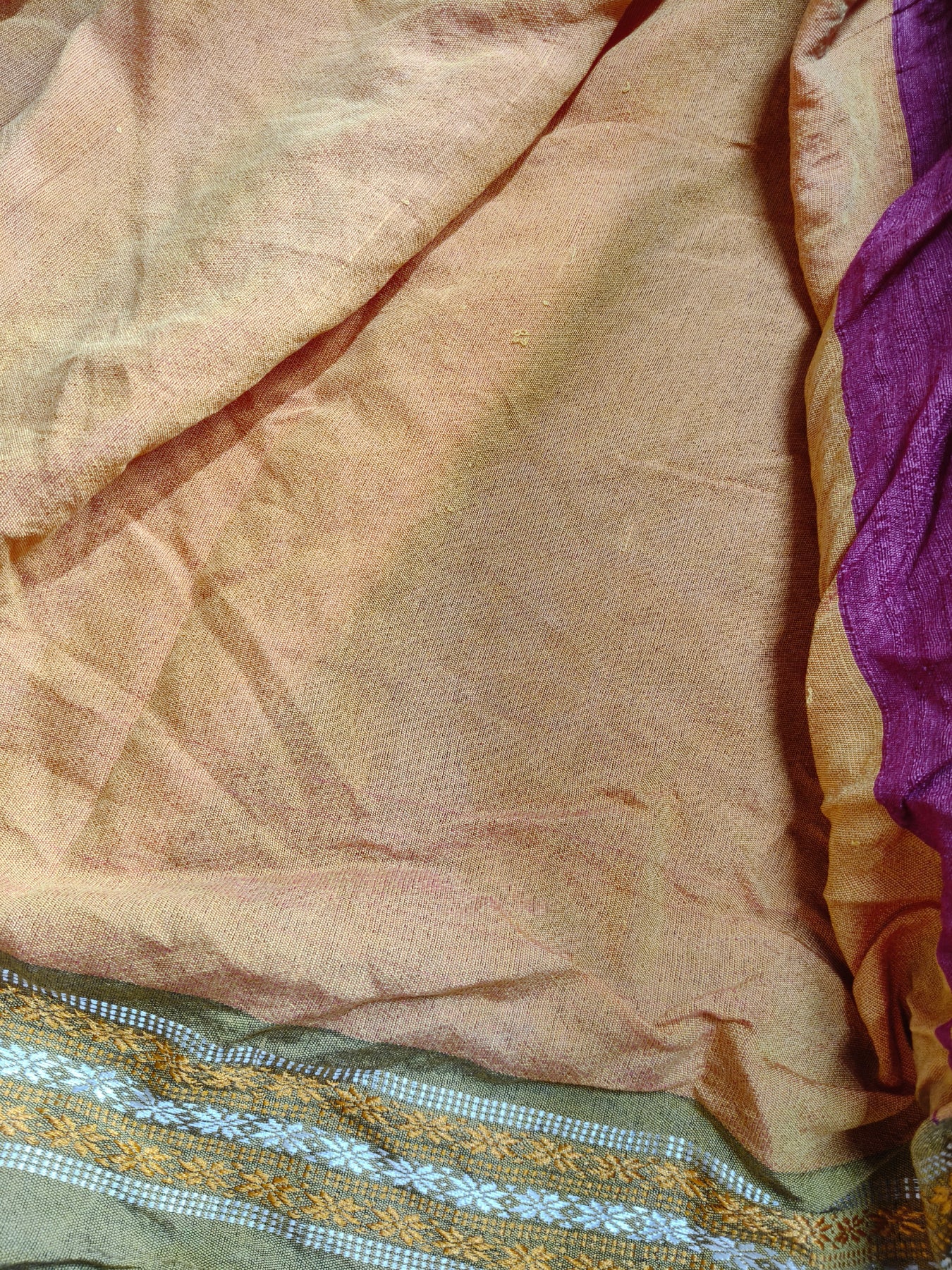 PINK TUSSAR PURE HANDLOOM BANDHEJ SAREE