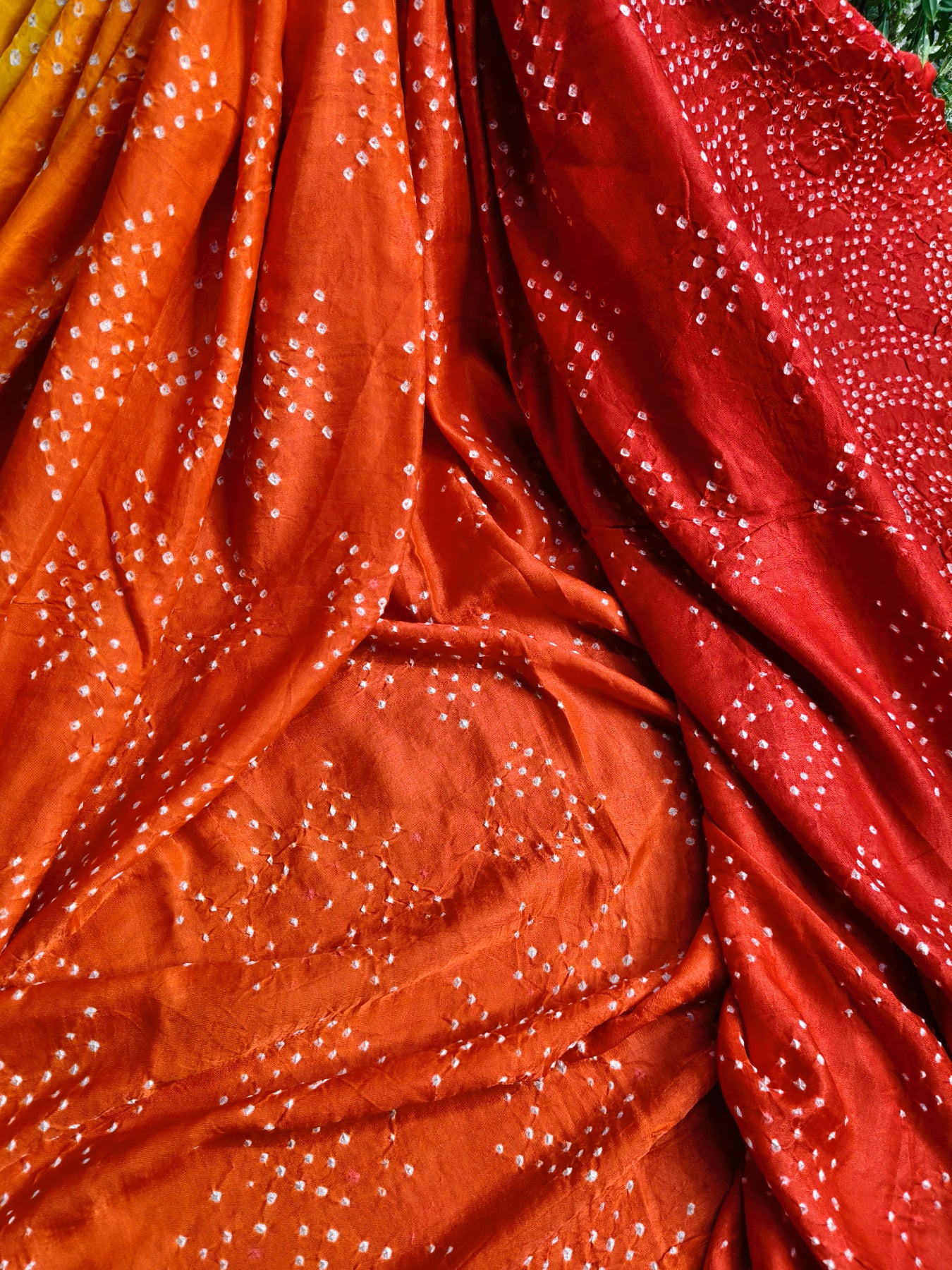 COLOURFUL GAJJI SILK PURE HANDLOOM BANDHEJ SAREE