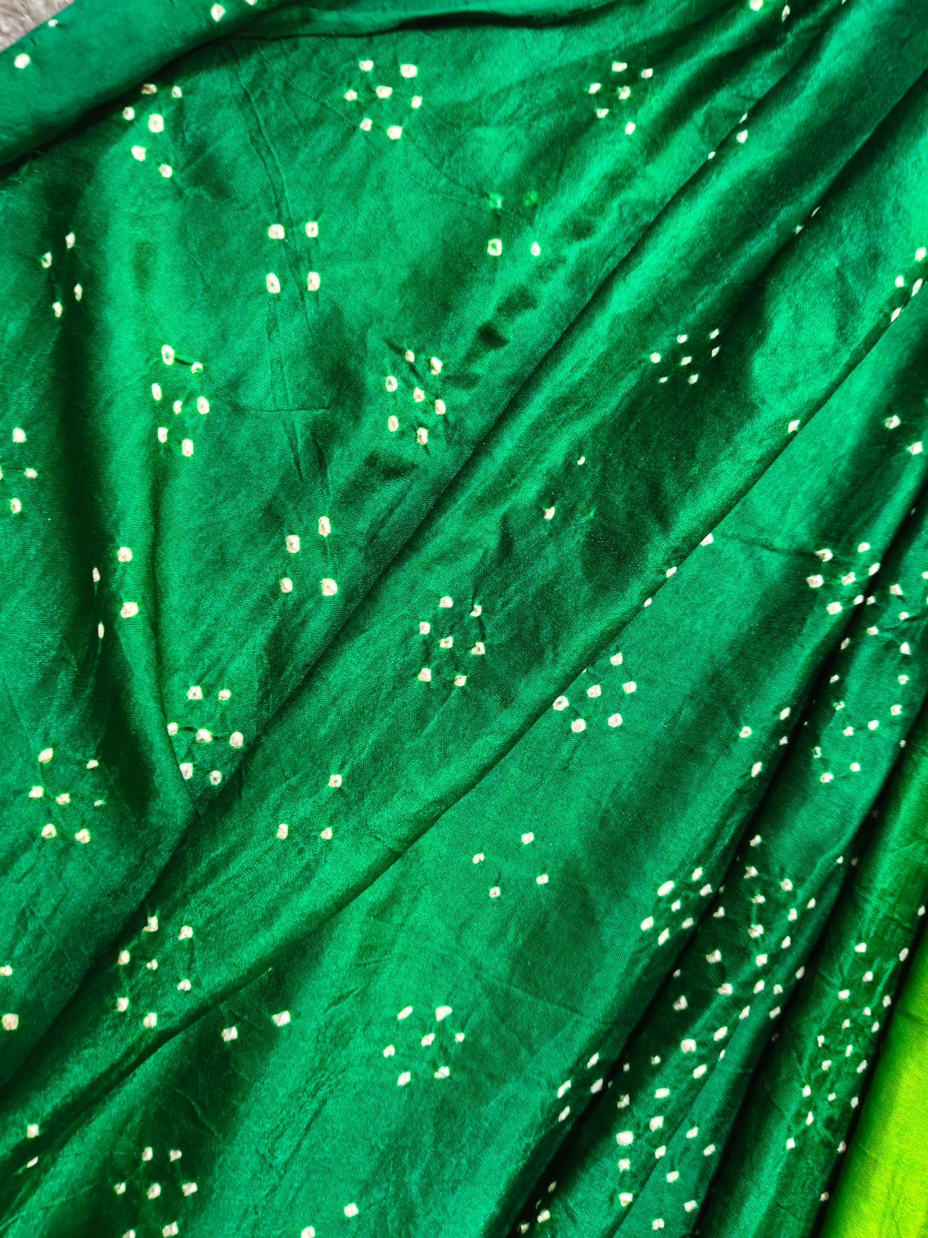 COLOURFUL GAJJI SILK PURE HANDLOOM BANDHEJ SAREE