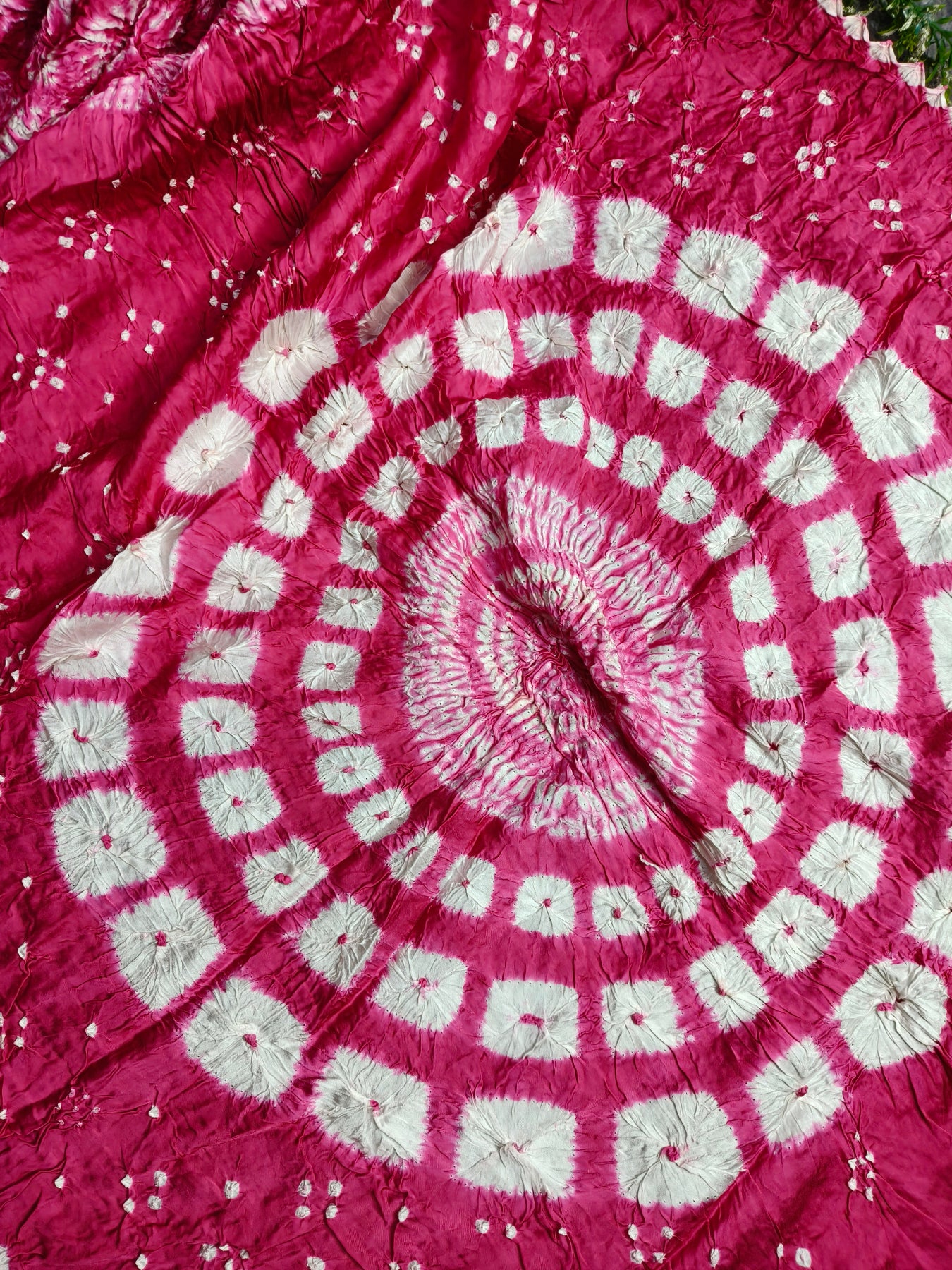 PINK MODAL SILK PURE HANDLOOM BANDHEJ SAREE