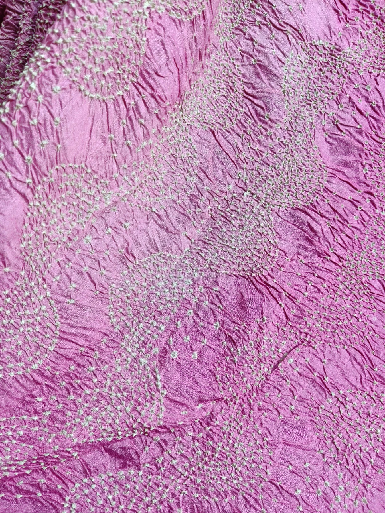 PINK SHADED TUSSAR PURE HANDLOOM BANDHEJ SAREE