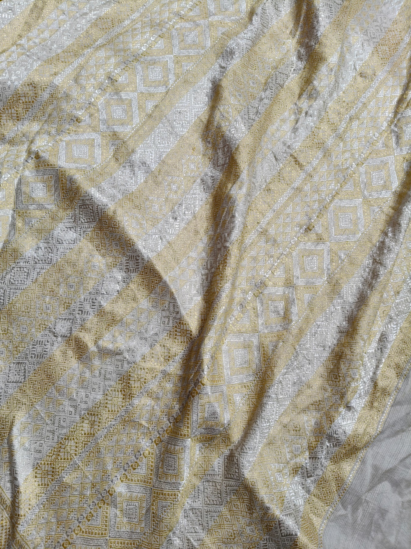BROWN TUSSAR PURE HANDLOOM BANDHEJ SAREE