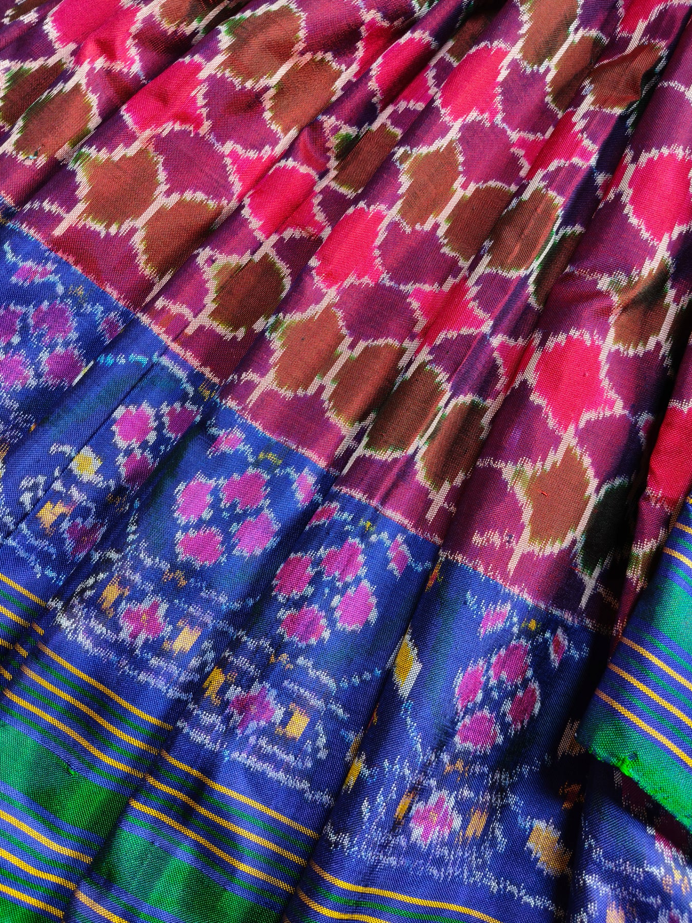 MAROON SILK PURE HANDLOOM IKKAT SAREE