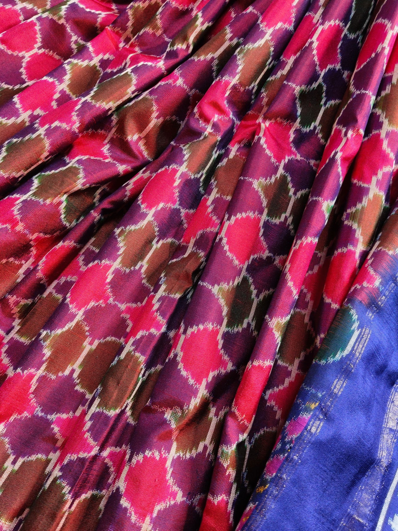 MAROON SILK PURE HANDLOOM IKKAT SAREE