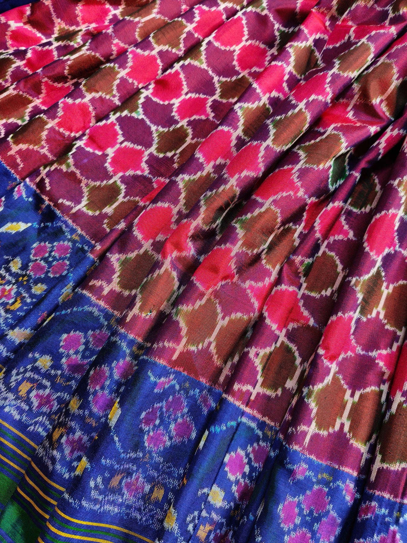 MAROON SILK PURE HANDLOOM IKKAT SAREE