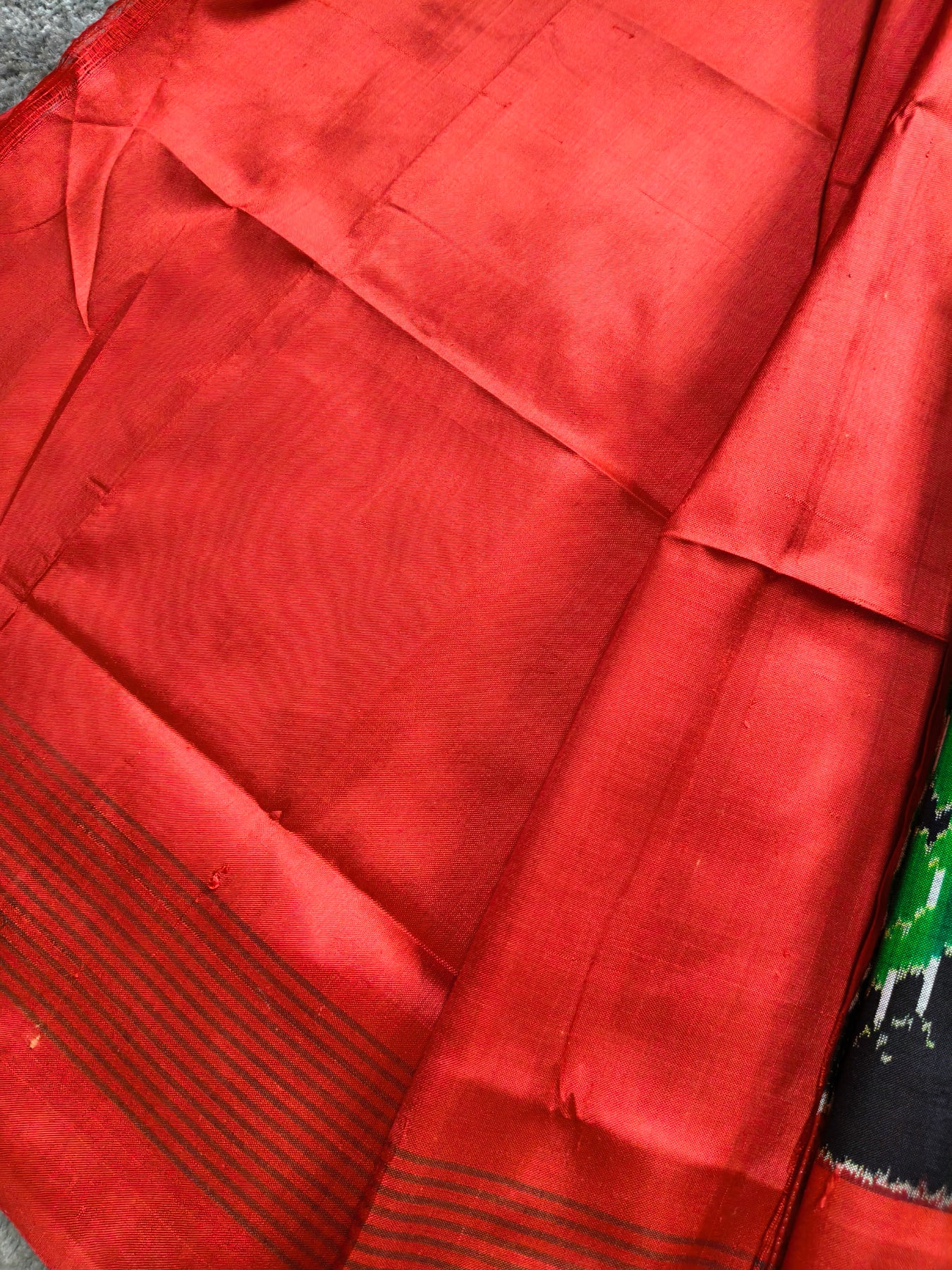 BLACK SILK PURE HANDLOOM IKKAT SAREE