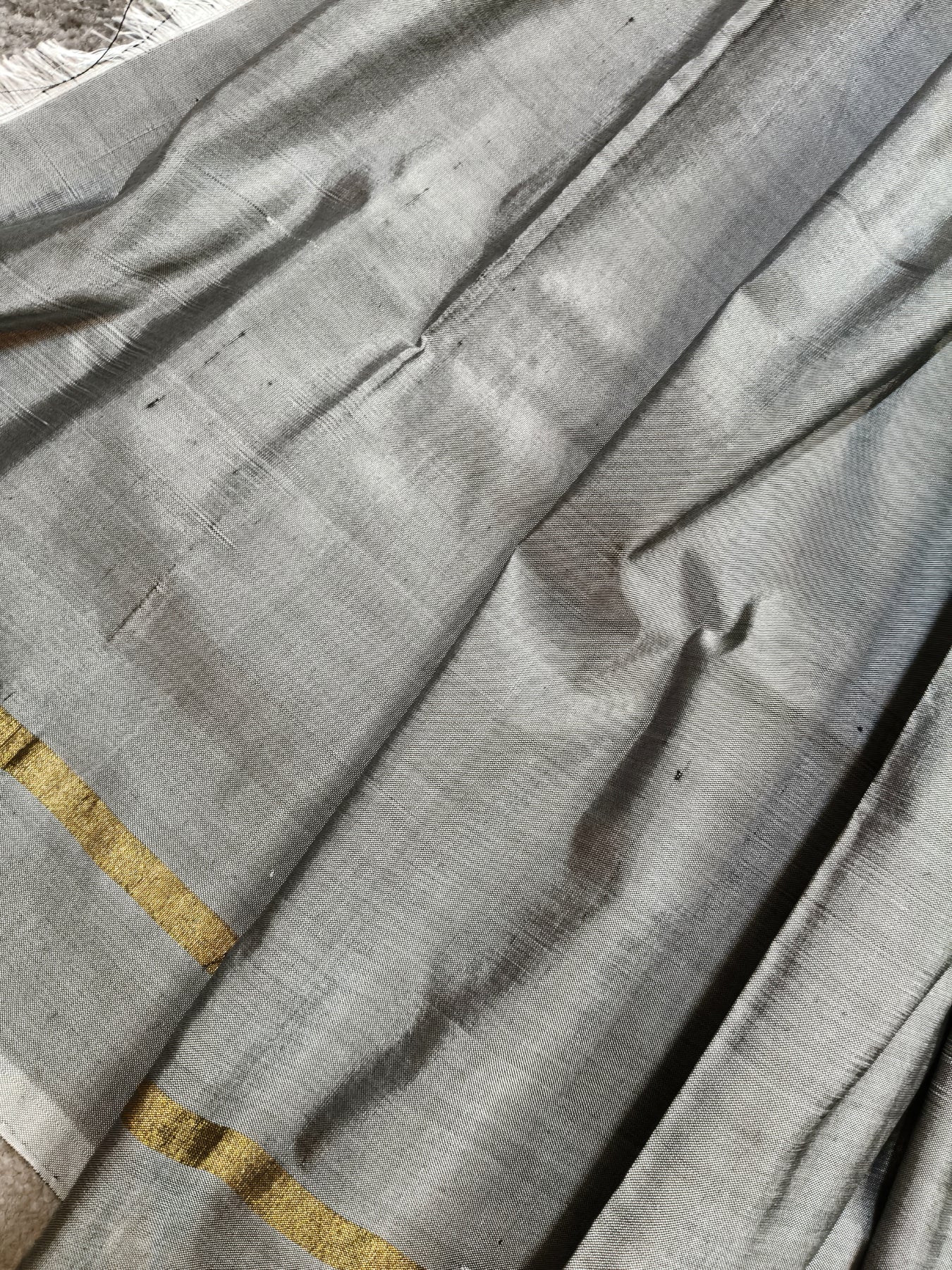 GREY SILK PURE HANDLOOM IKKAT SAREE