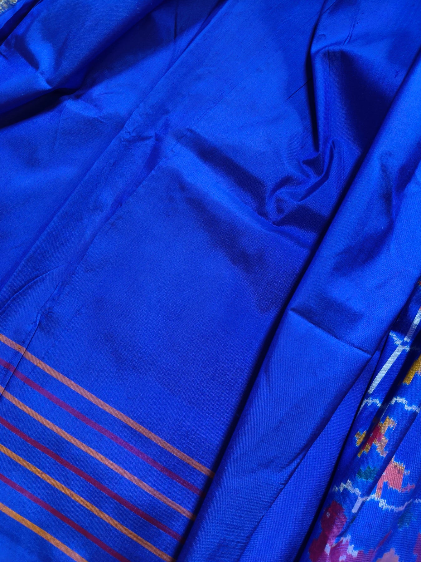 BLUE SILK PURE HANDLOOM IKKAT SAREE