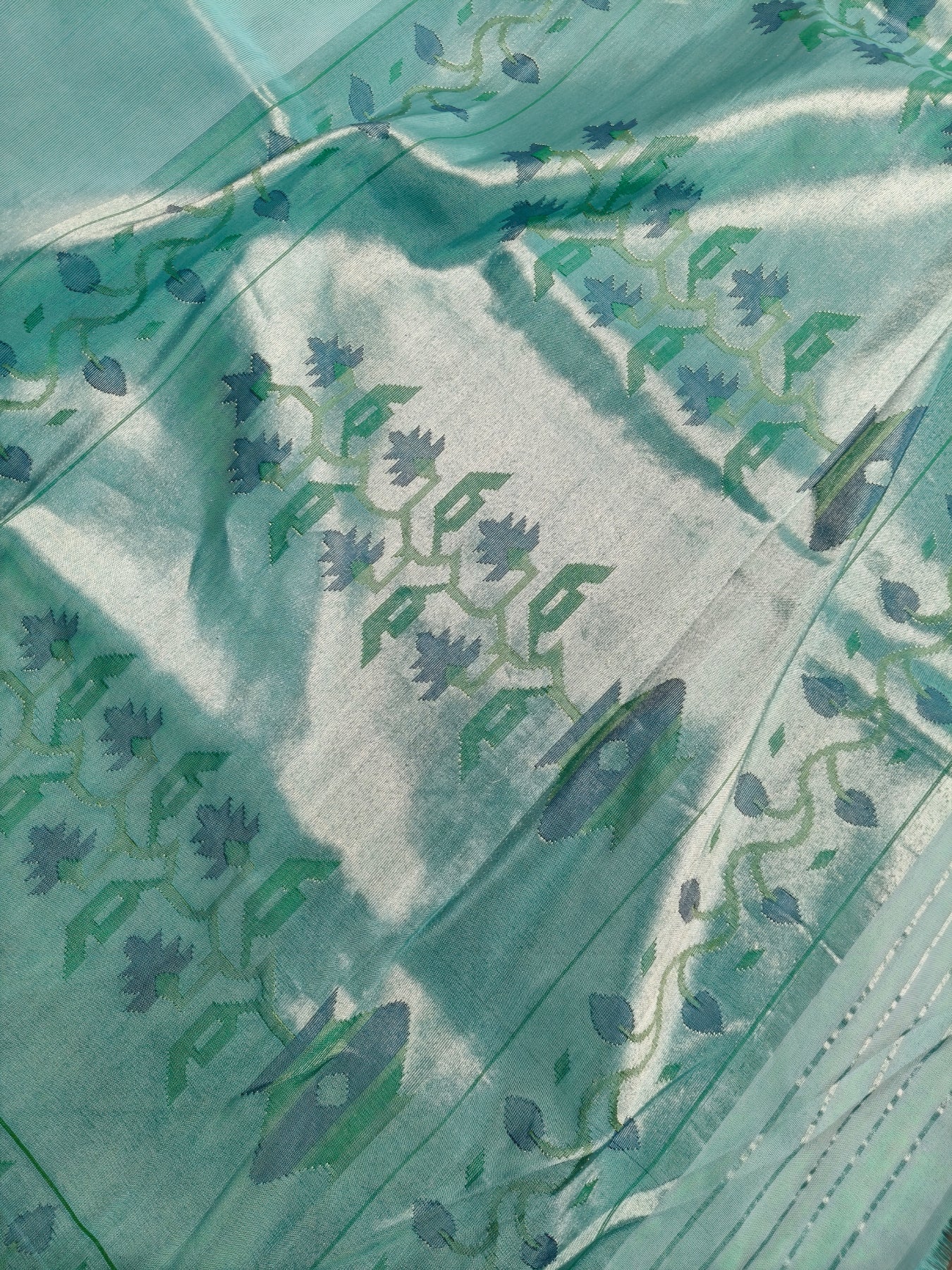 BLUE TISSUE SILK PURE HANDLOOM PAITHANI SAREE