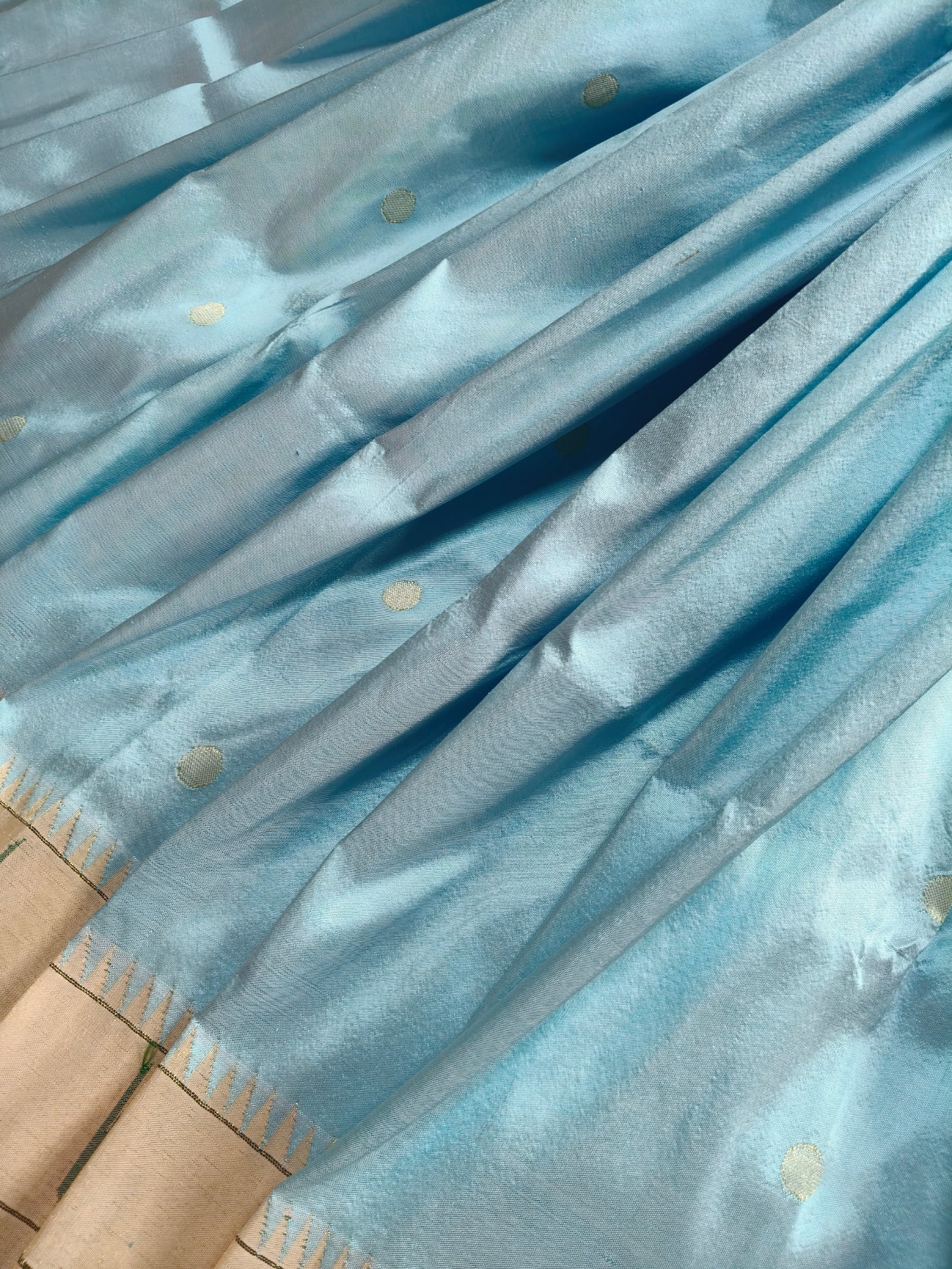 BLUE SILK PURE HANDLOOM PAITHANI SAREE