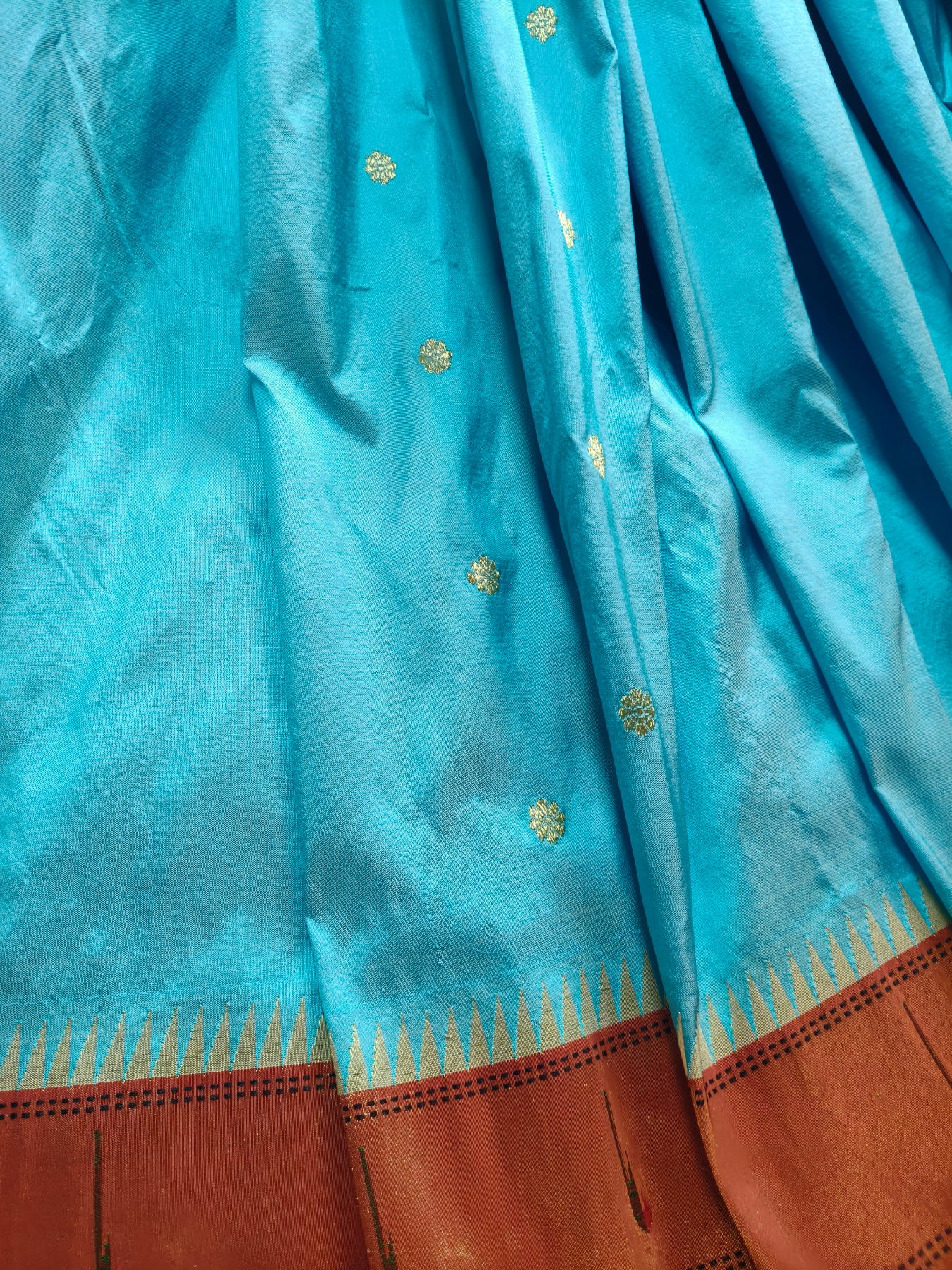 BLUE SILK PURE HANDLOOM PAITHANI SAREE